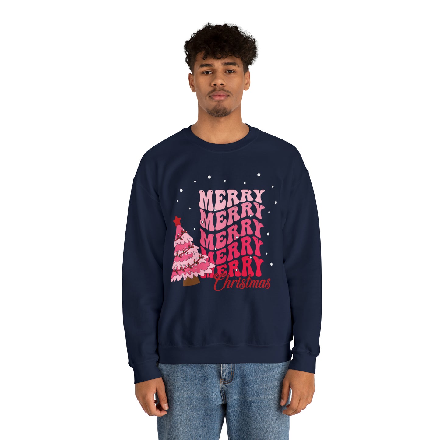 Festive AF sweater Pink Merry Bright Christmas Sweatshirt for Women Christmas Shirt Sweater Holiday Christmas gift for her gift for him