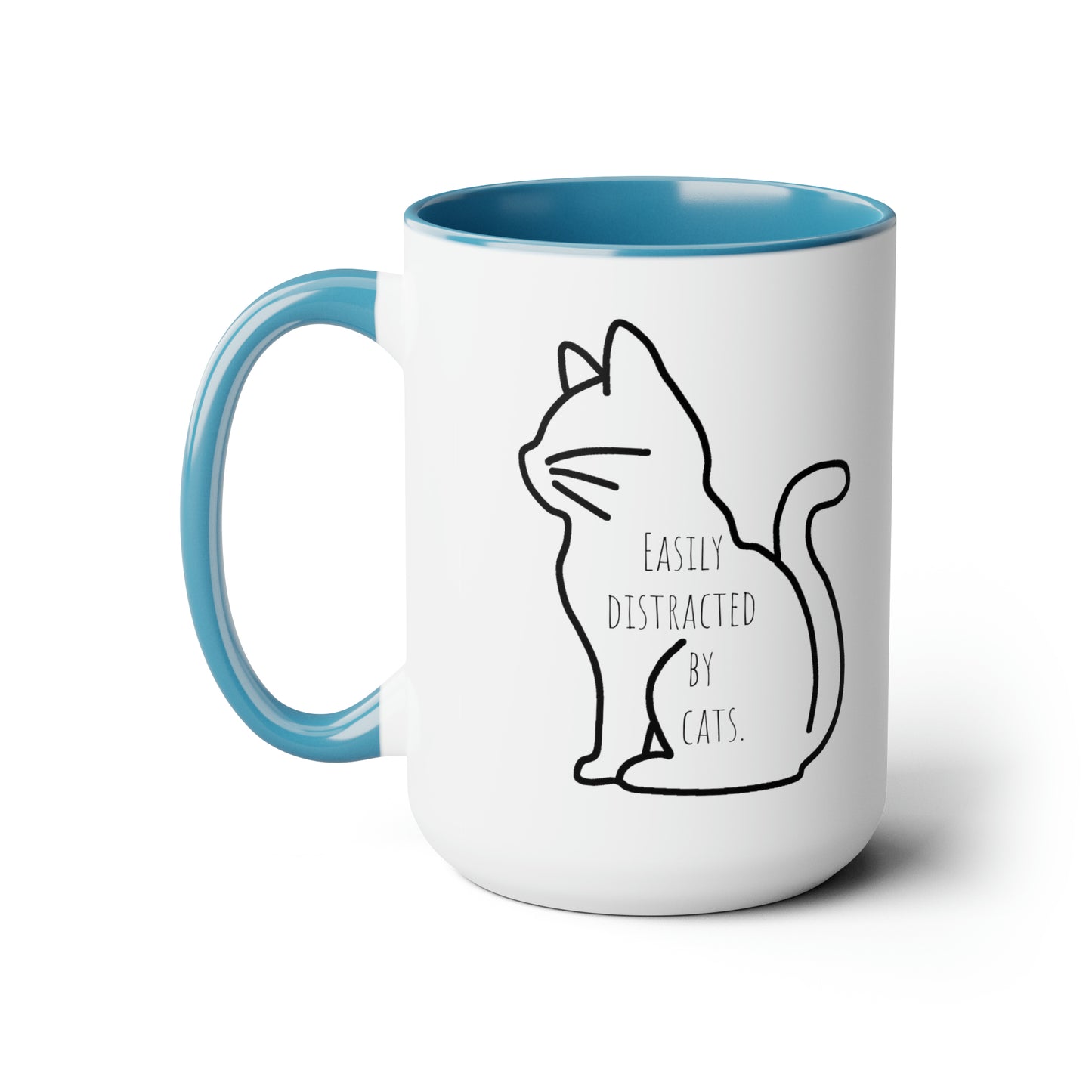 Easily distracted by cats mug Boss lady mug Entrepreneur woman Christmas gift for her gift for wife coworker gift Floral mug gift for her