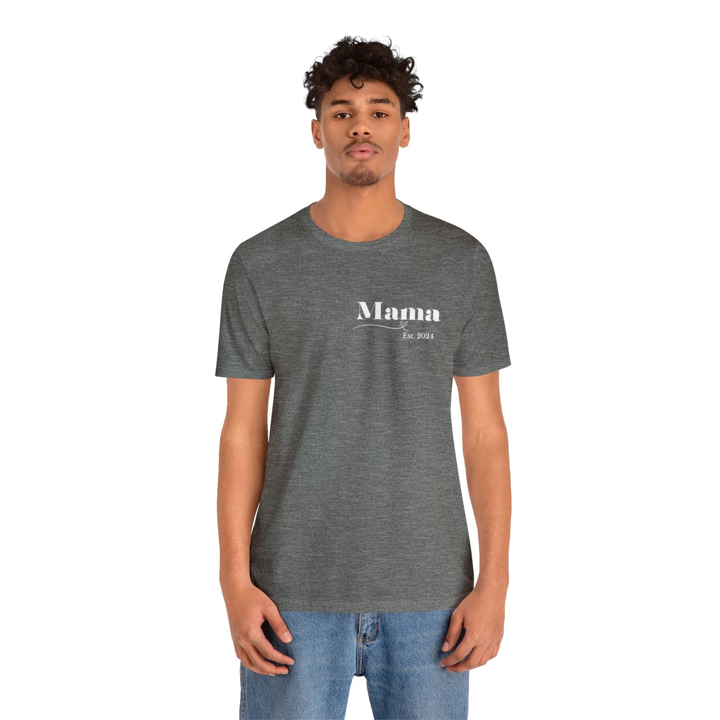 Mama shirt mama date shirt pregnancy reveal shirt new mom shirt Christmas gift for her gift for him bridal shower gift