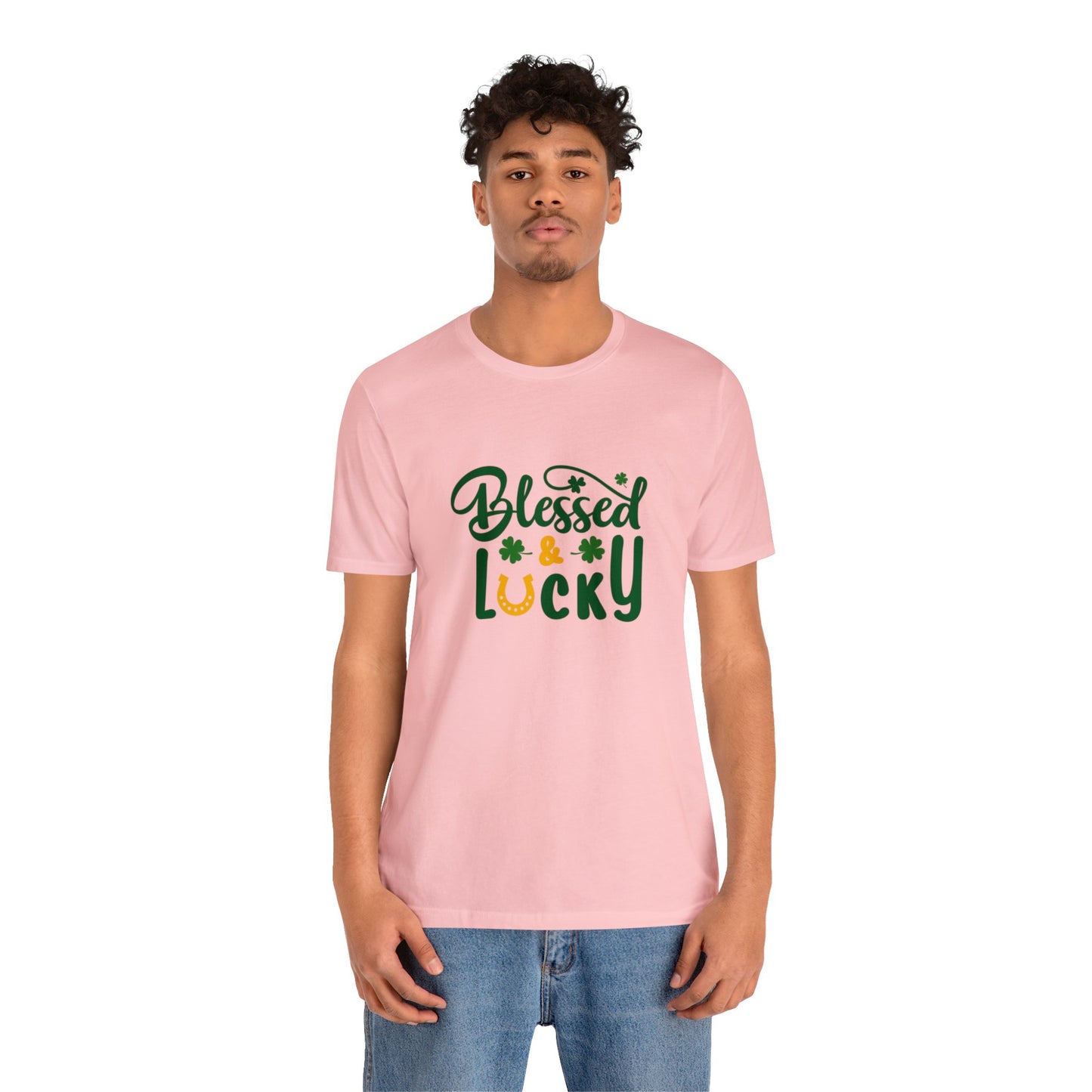 St Patrick's Day shirt blessed and lucky shirt Irish leaf shirt Unisex Tee Retro Shirt T-Shirt best friend vacation shirt beach