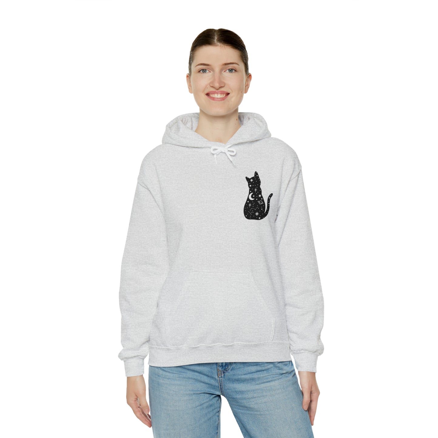 Halloween Sweatshirt Black Cat Shirt Halloween Sweater Halloween Cat Sweatshirt Gift for Cat Lover Gift Black Cat Gift for Cat Mom Gift Moon