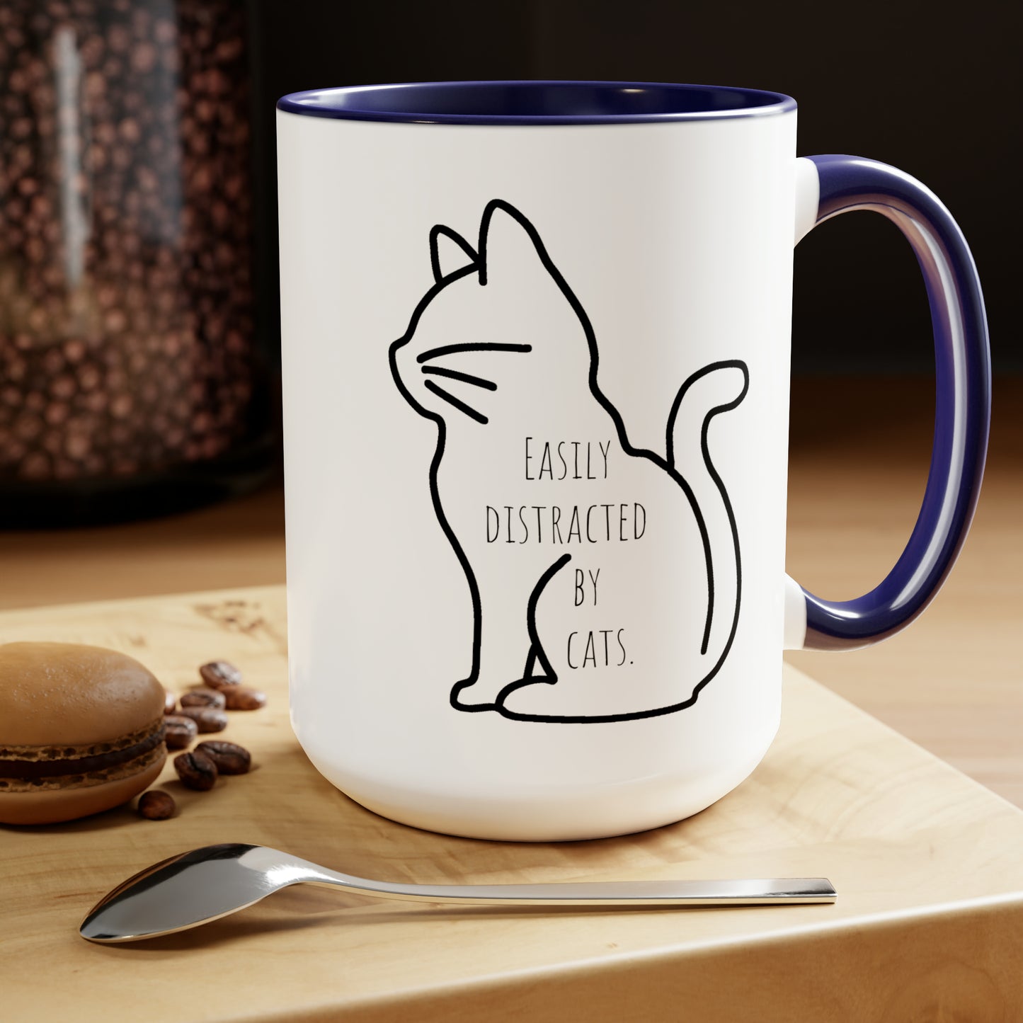 Easily distracted by cats mug Boss lady mug Entrepreneur woman Christmas gift for her gift for wife coworker gift Floral mug gift for her