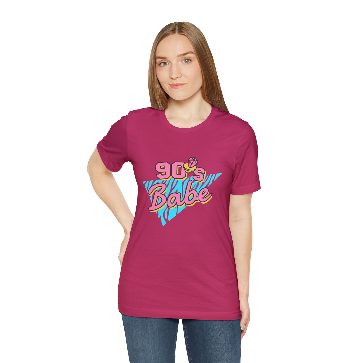90's Babe shirt, gift for her, Christmas shirt, galantine gift best friend trip, Unisex Jersey Short Sleeve Tee