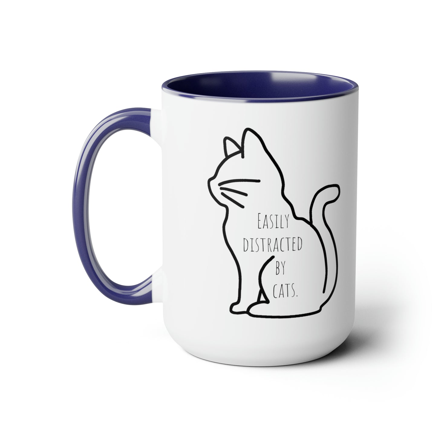 Easily distracted by cats mug Boss lady mug Entrepreneur woman Christmas gift for her gift for wife coworker gift Floral mug gift for her