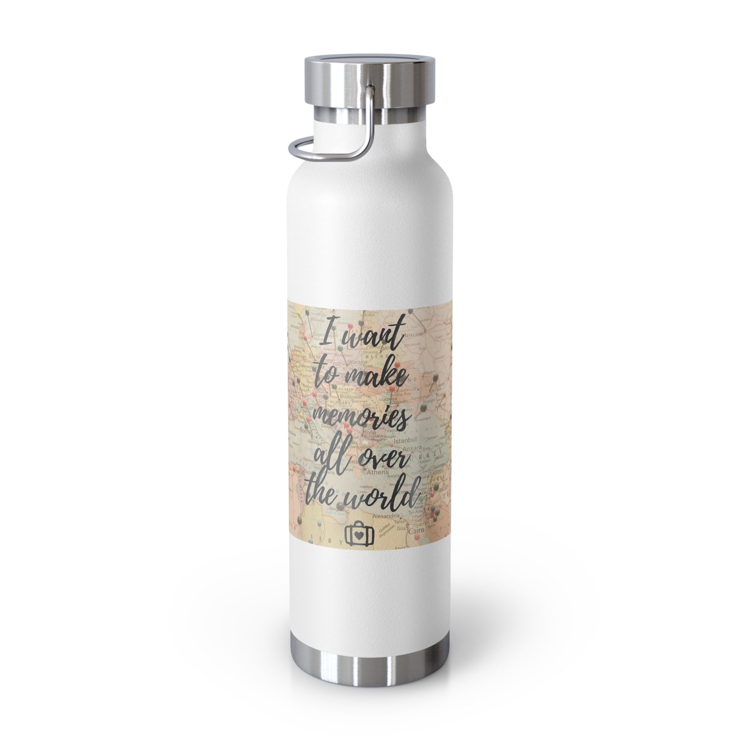 Travel bottle travel memories bottle Copper Vacuum Insulated Bottle, 22oz