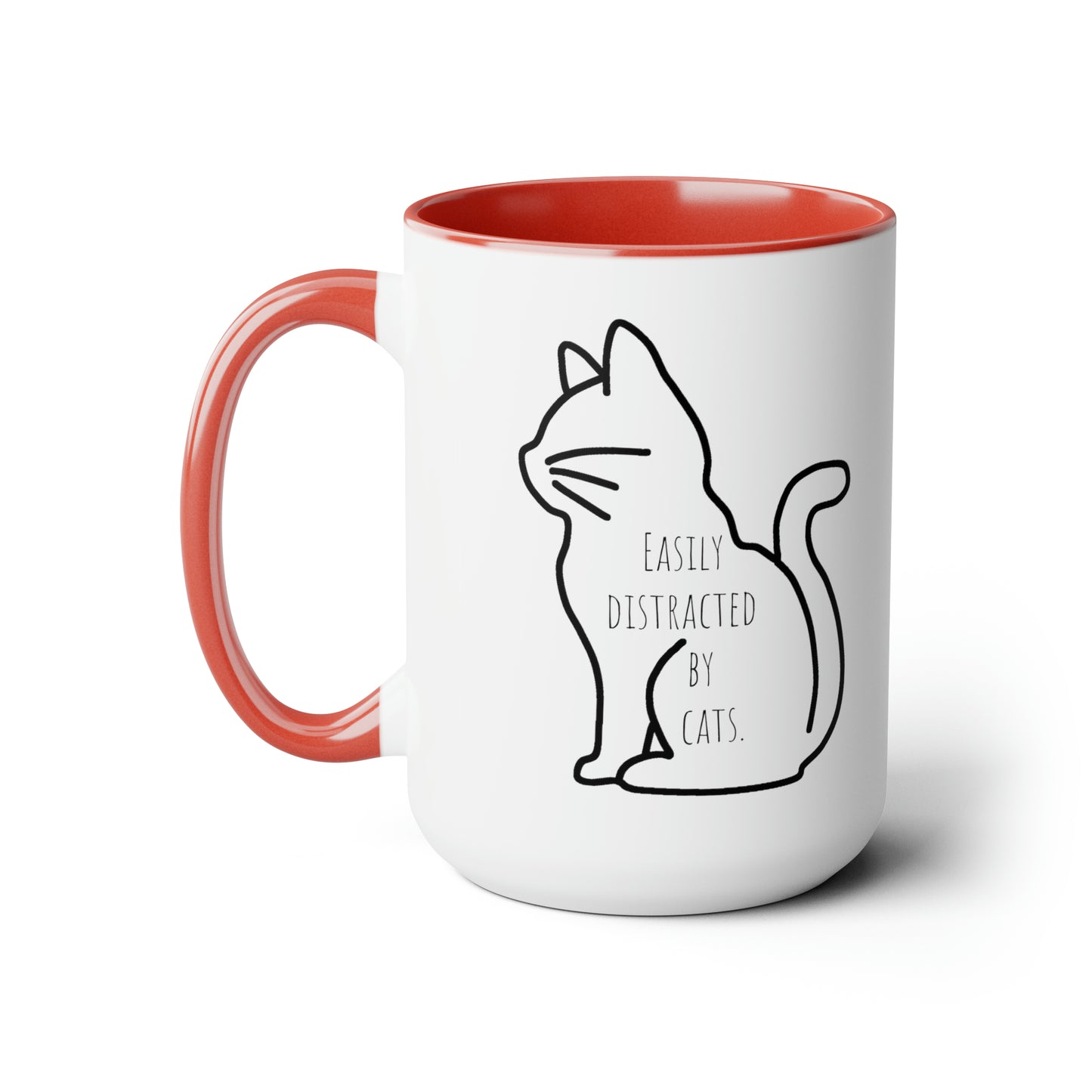 Easily distracted by cats mug Boss lady mug Entrepreneur woman Christmas gift for her gift for wife coworker gift Floral mug gift for her