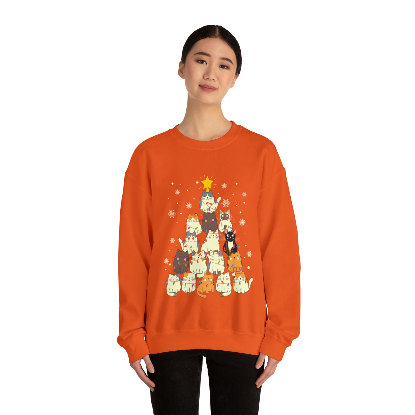 Cat Christmas sweater Kitty Christmas tree sweatshirt Family matching Merry Bright Christmas sweatshirt Christmas Sweater Holiday Christmas