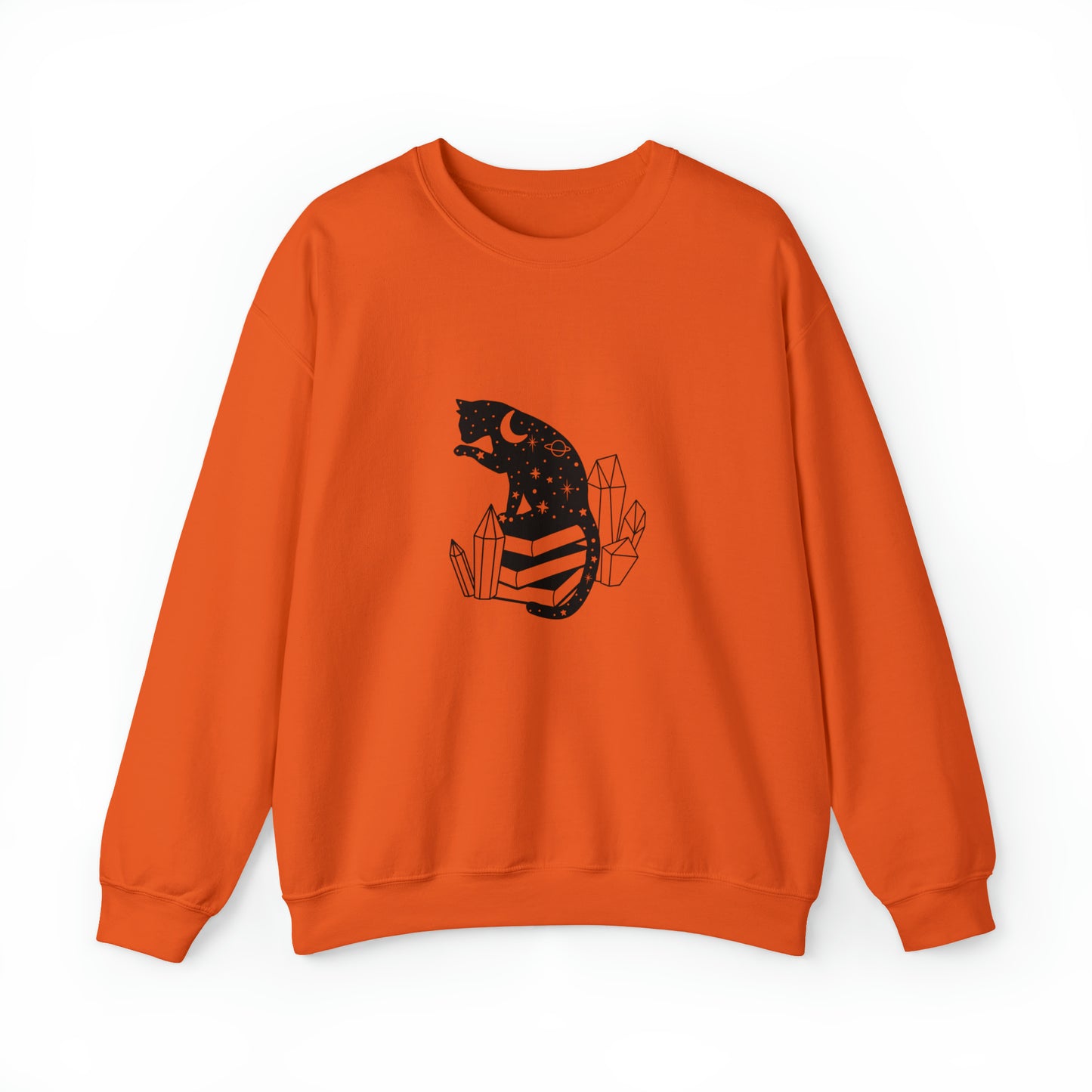Cat lover Sweatshirt book lover sweater Crystal lover Shirt Halloween Cat Sweatshirt Gift for Cat Lover Gift for Cat Mom Gift moon