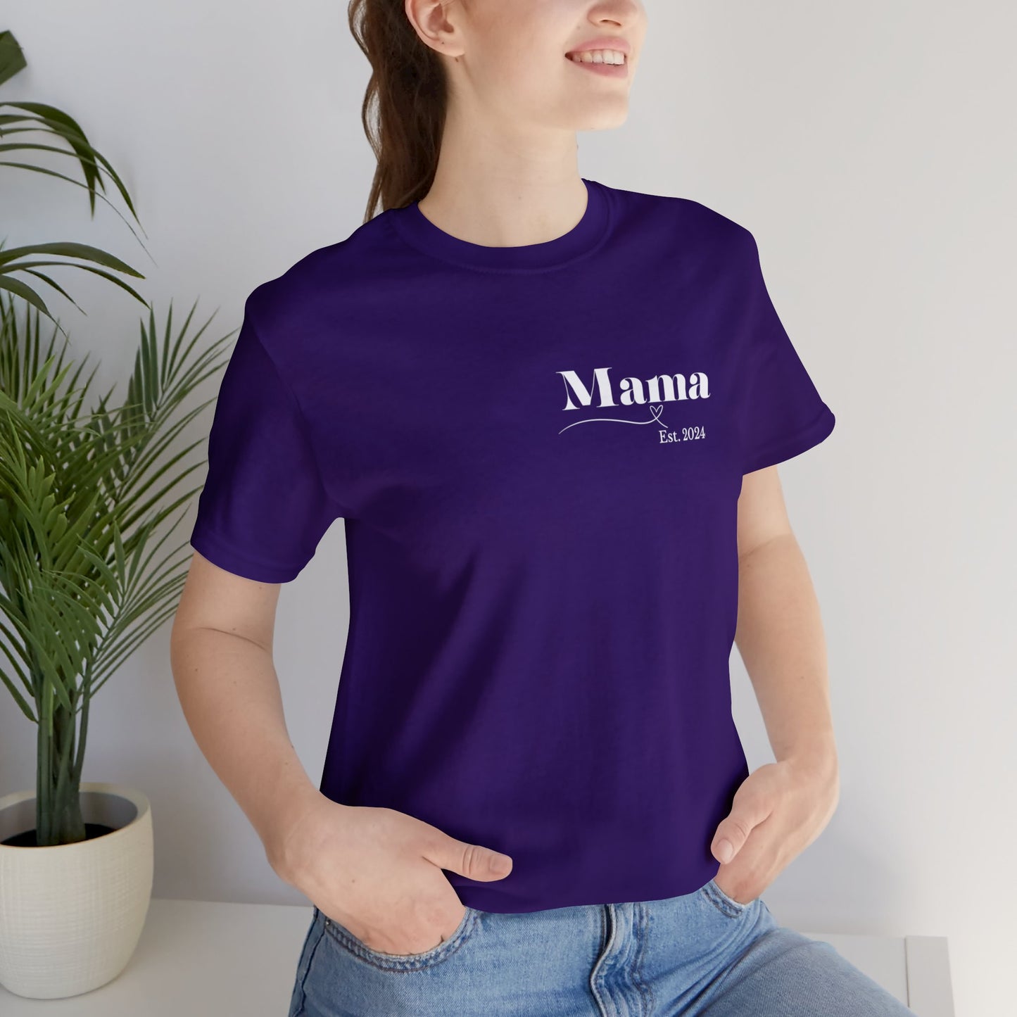 Mama shirt mama date shirt pregnancy reveal shirt new mom shirt Christmas gift for her gift for him bridal shower gift