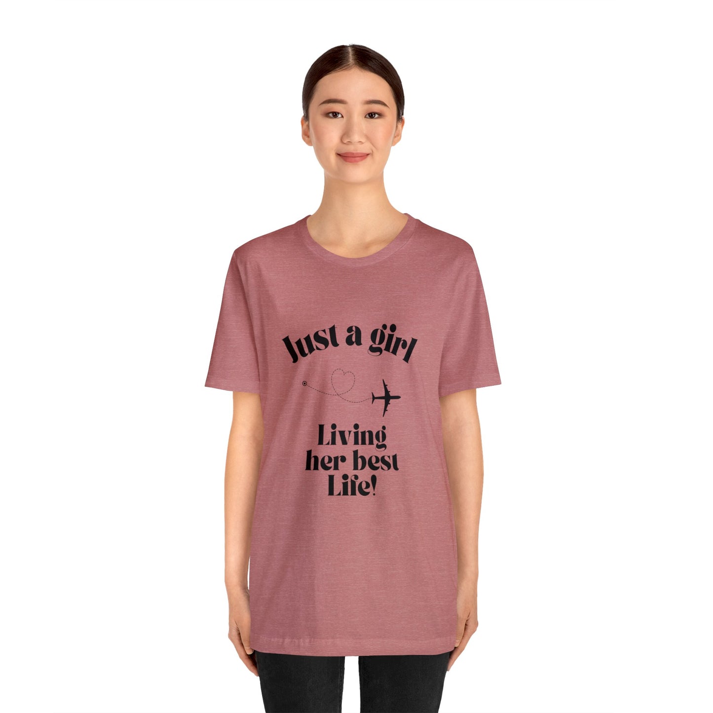 Just a girl living her best life shirt funny travel gift for her chicken shirt girlfriend shirt birthday Shirt Matching travel Tees