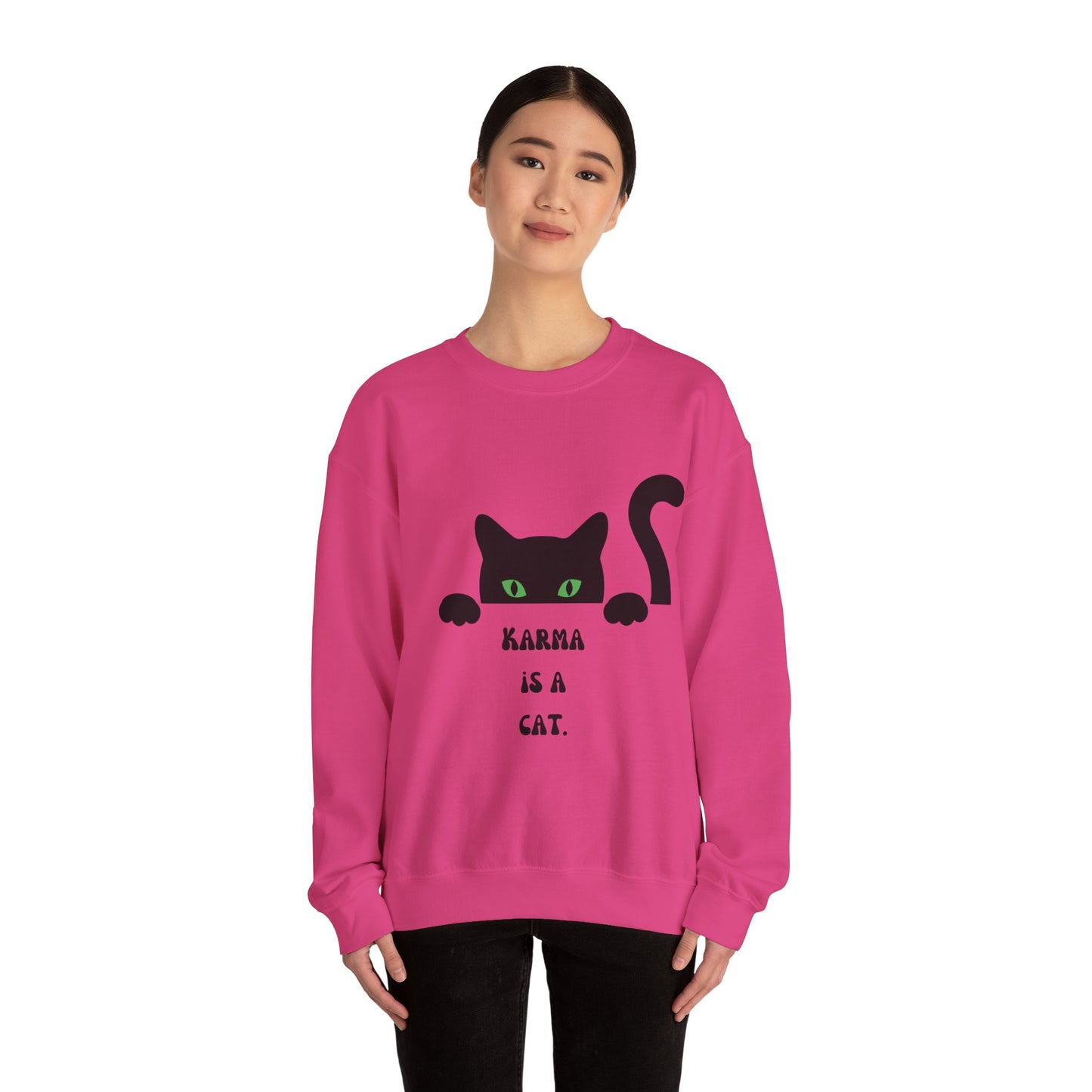 Karma is cat sweater cat lover gift karma gift gift for cat owners funny cat birthday gift Christmas sweatshirt gift for her gift for him