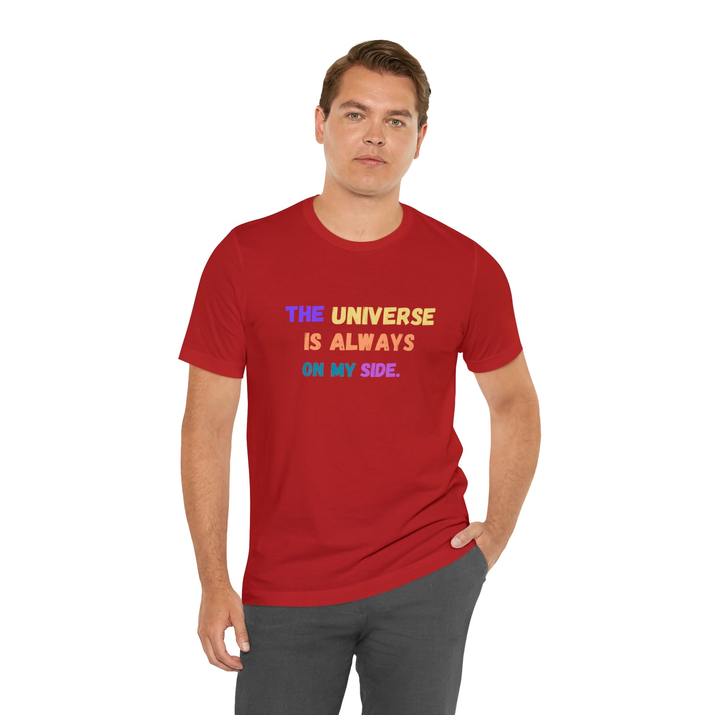 Spiritual shirt universe shirt yogawear gift for him gift for her best friend gift birthday gift Universe is always on my side T-shirt
