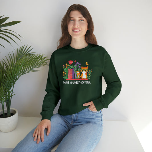 Cat lover Sweatshirt book lover sweater BookShelf control orange cat Shirt Halloween Cat Sweatshirt Gift for Cat Lover Gift for Cat Mom Gift