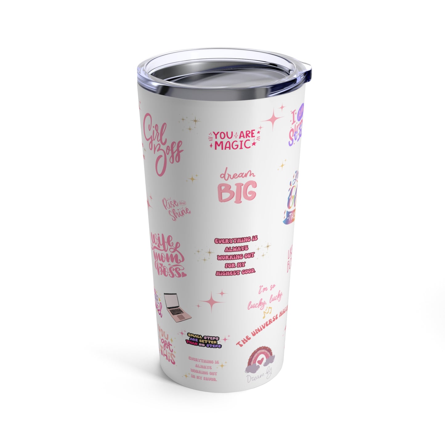 Positive affirmations tumbler girlboss mug birthday gift wife mom boss tumbler gift for her gift for wife Coffee Mug tea Christmas gift 20oz