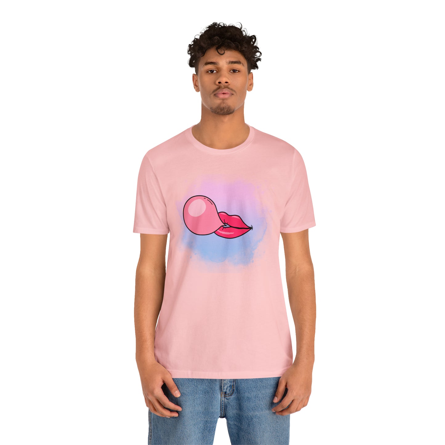 Bubble gum kiss shirt, Pink Gum Shirt, Galantine gift travel shirt, best friend trip, girls vacation trip, Unisex Jersey Short Sleeve Tee