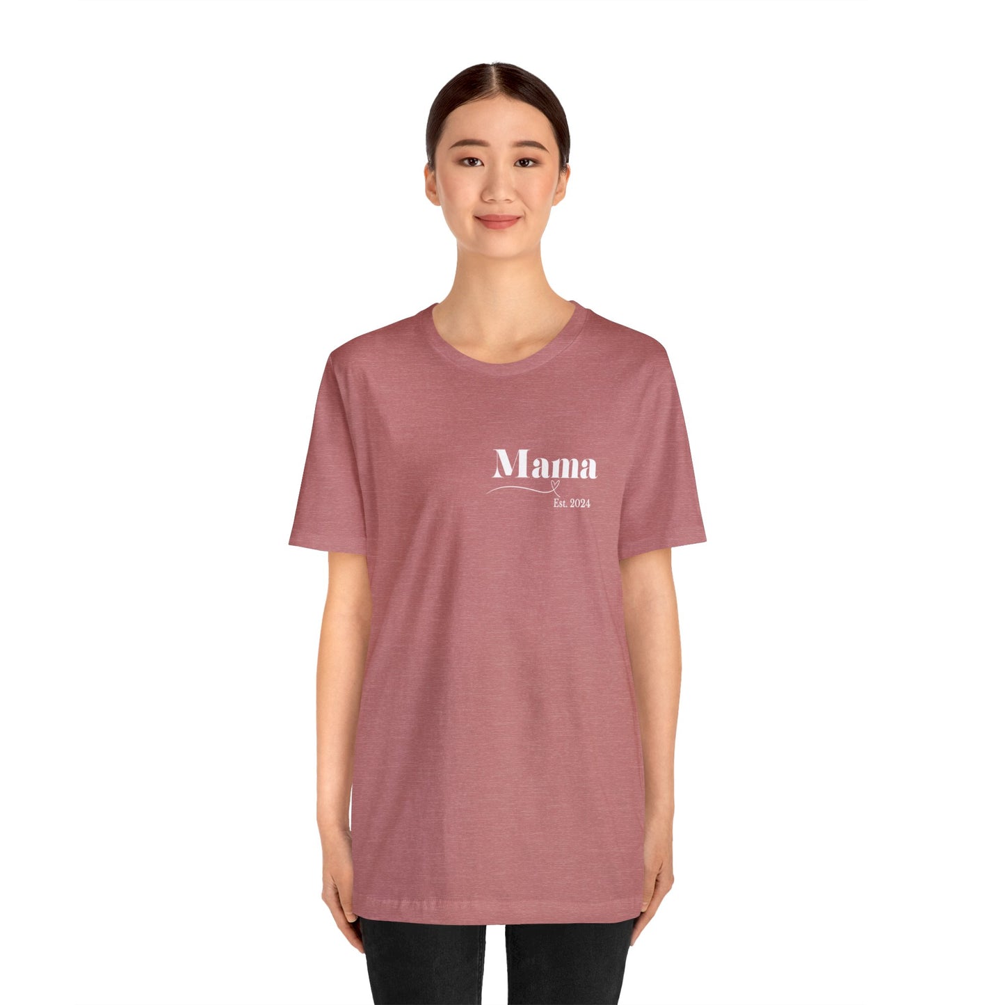 Mama shirt mama date shirt pregnancy reveal shirt new mom shirt Christmas gift for her gift for him bridal shower gift