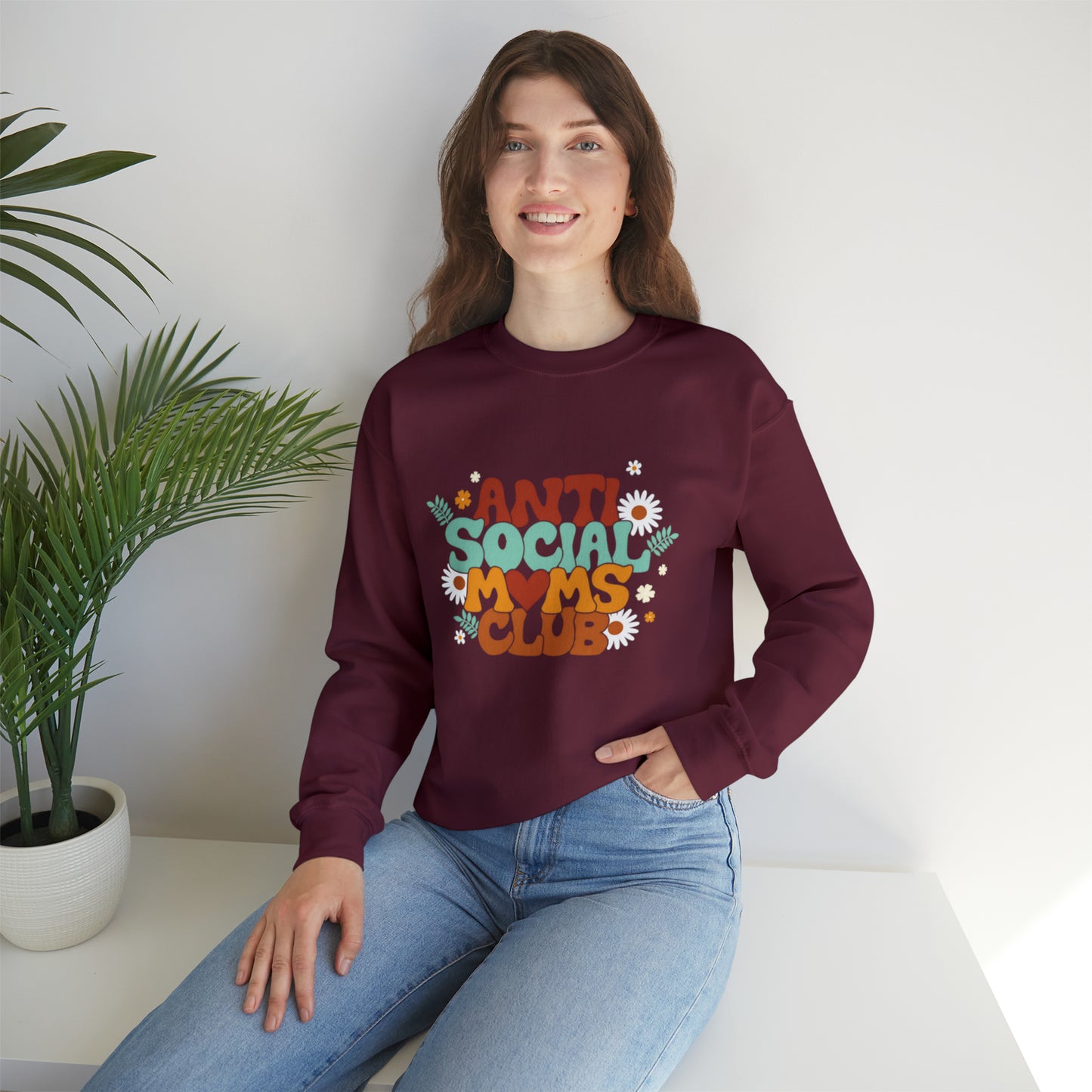 Anti social moms club sweatshirt, Mama Mother Mom sweatshirt, Gift for mom, Christmas gift for her,for him,Birthday gift for her