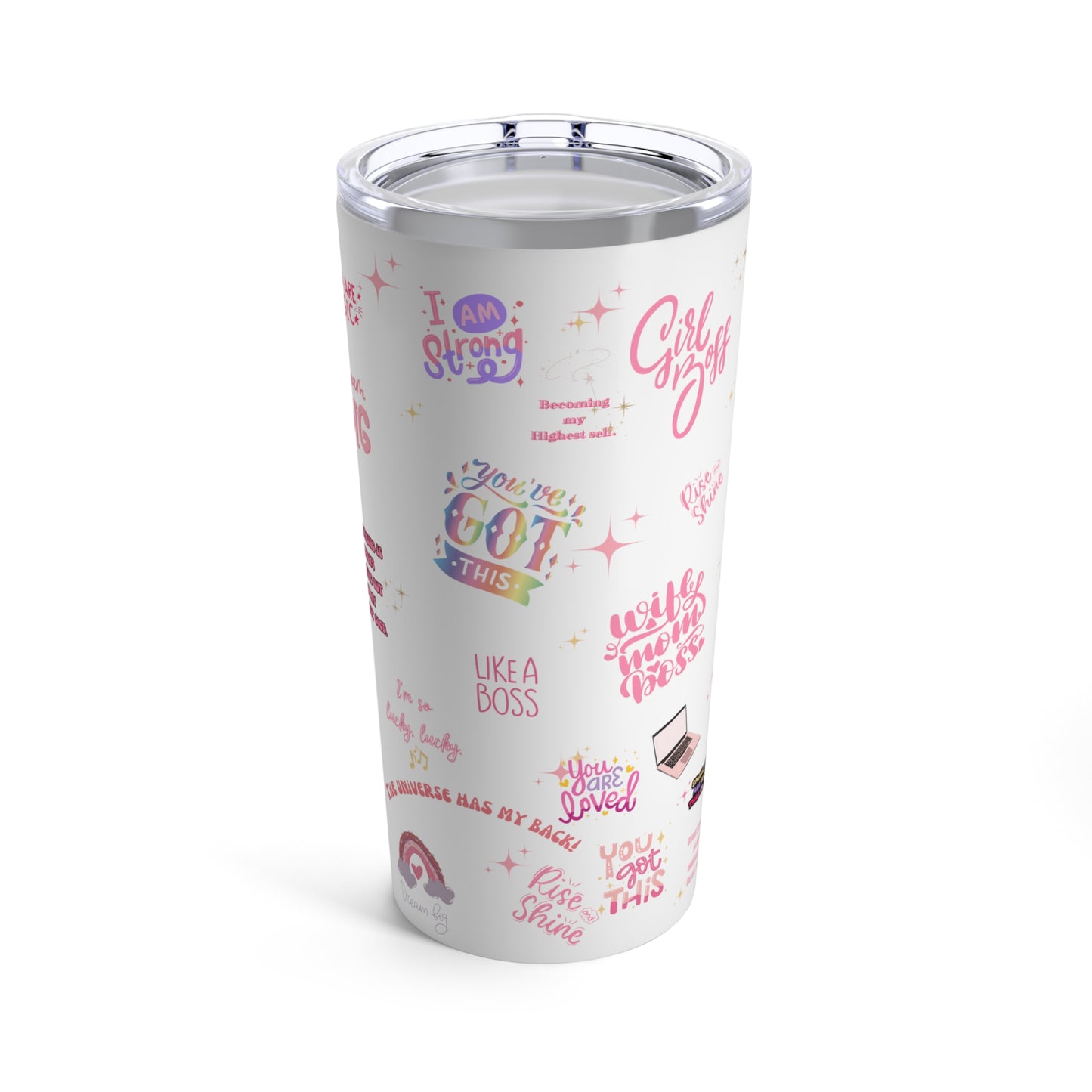 Positive affirmations tumbler girlboss mug birthday gift wife mom boss tumbler gift for her gift for wife Coffee Mug tea Christmas gift 20oz