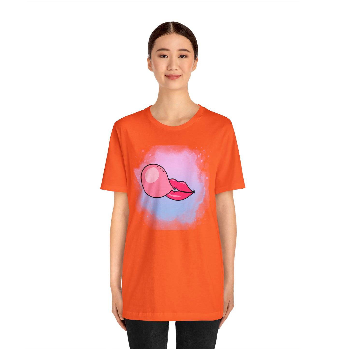 Bubble gum kiss shirt, Pink Gum Shirt, Galantine gift travel shirt, best friend trip, girls vacation trip, Unisex Jersey Short Sleeve Tee