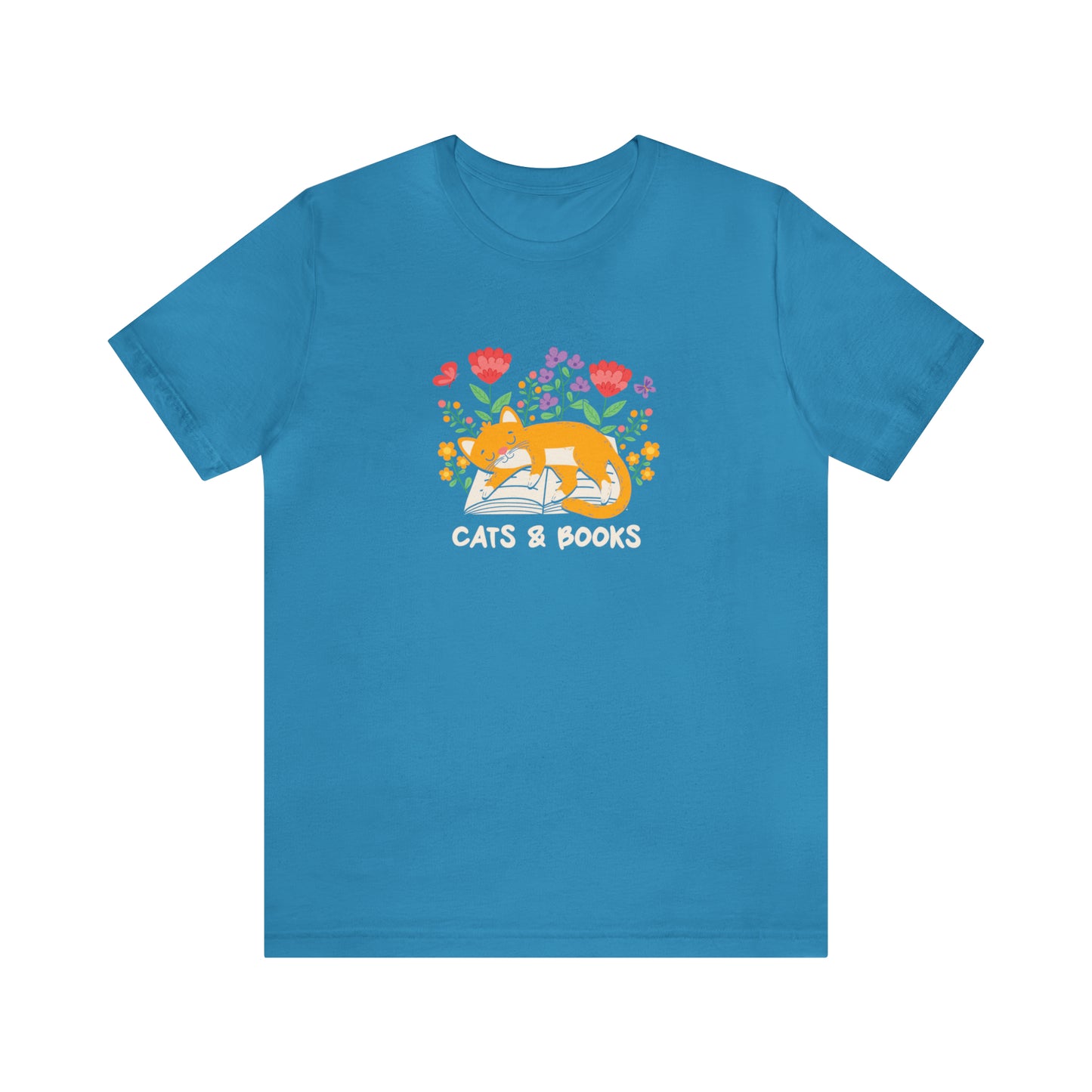 Cat Mom Shirt Cat Lover Tee Cute Book Cat Shirt Floral Book Shirt Book Lover Sweatshirt Reader Bookish Tee Cat Themed Gift For Women for men