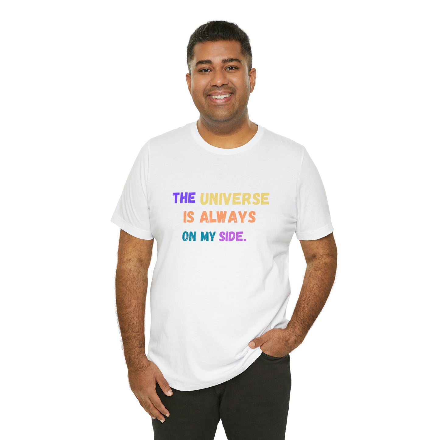 Spiritual shirt universe shirt yogawear gift for him gift for her best friend gift birthday gift Universe is always on my side T-shirt