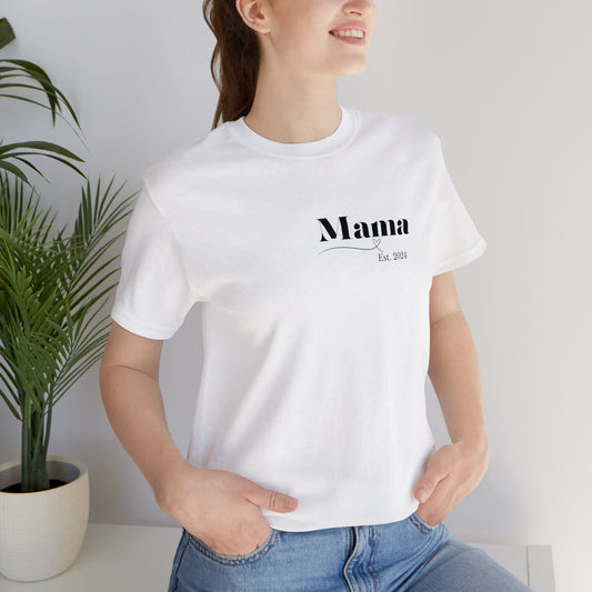 Mama shirt mama date shirt pregnancy reveal shirt new mom shirt Christmas gift for her gift for him bridal shower gift