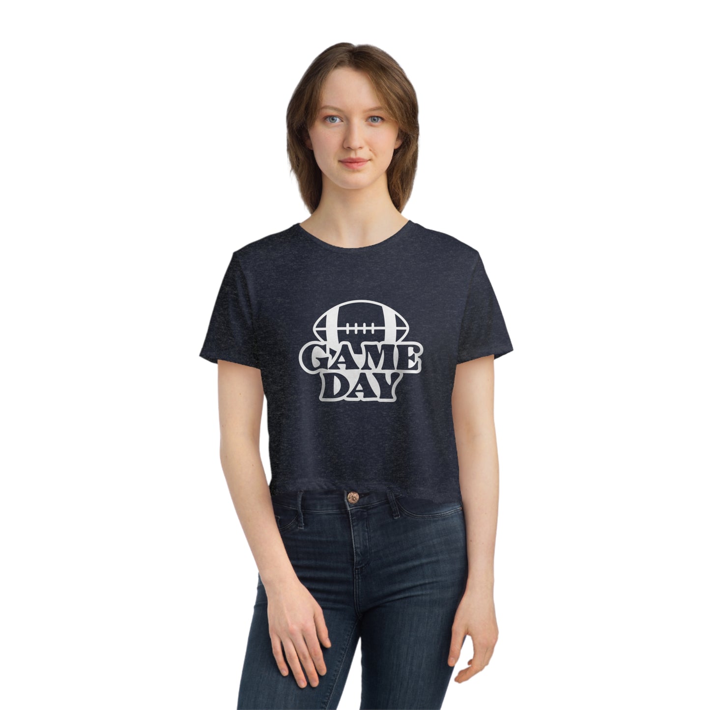 Football Mom crop top football season shirt gift for Mom gifts for her gift for her gift for him yoga crop top zen shirt Women's Tee
