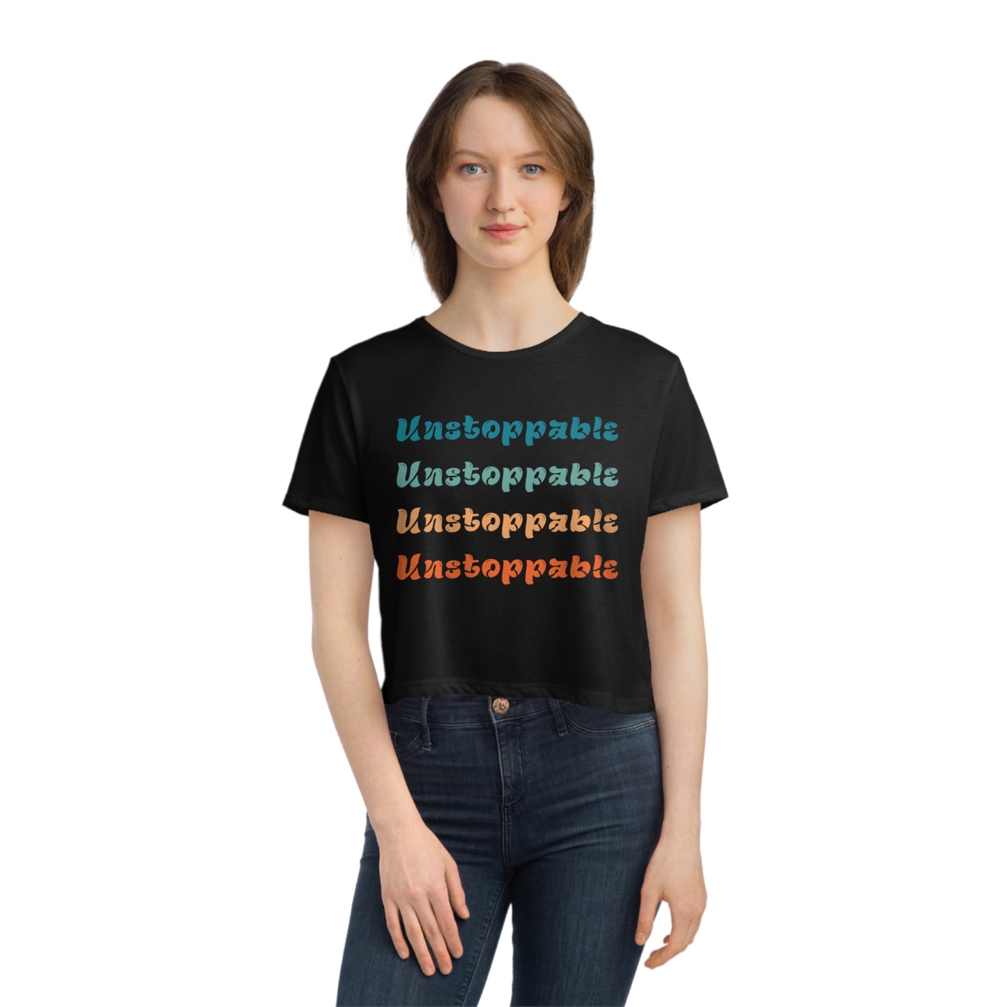 Unstoppable Crop top gift for her gift for him yoga crop top women T-shirt the universe is always on my side zen shirt Women's Cropped Tee