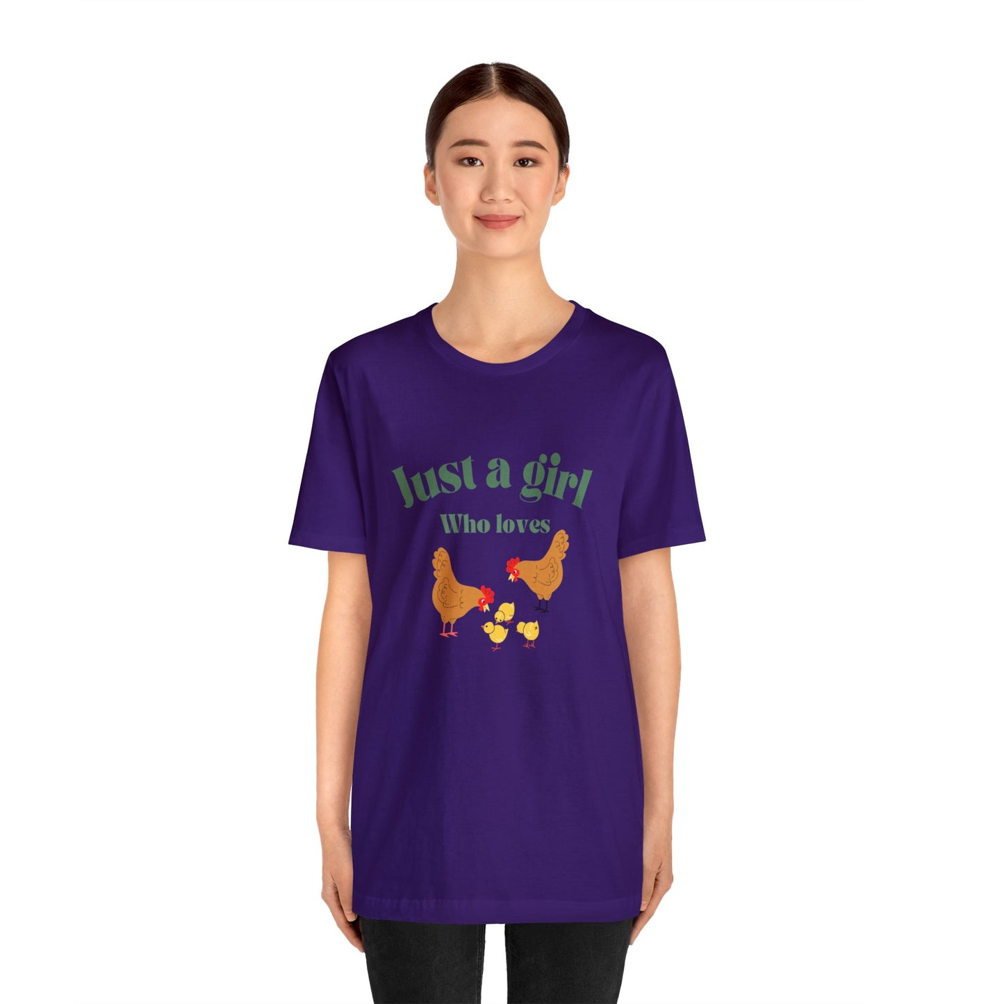 Just a girl who loves chickens shirt funny gift for her chicken shirt girlfriend shirt birthday Shirt Matching travel Tees farm life style