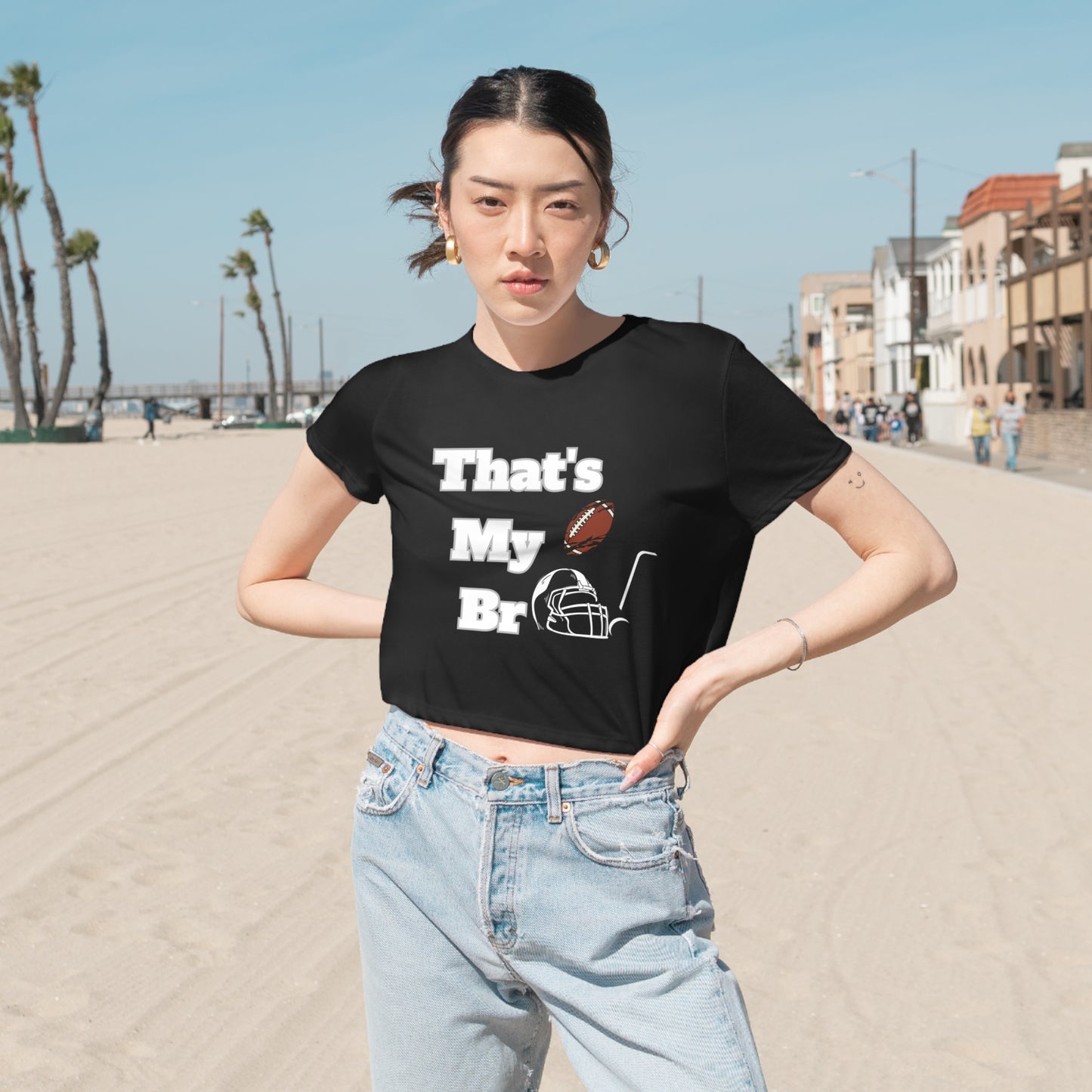 Football crop top Sister football season shirt brother football shirt gift for Mom gifts for her gift for her gift for him yoga crop top