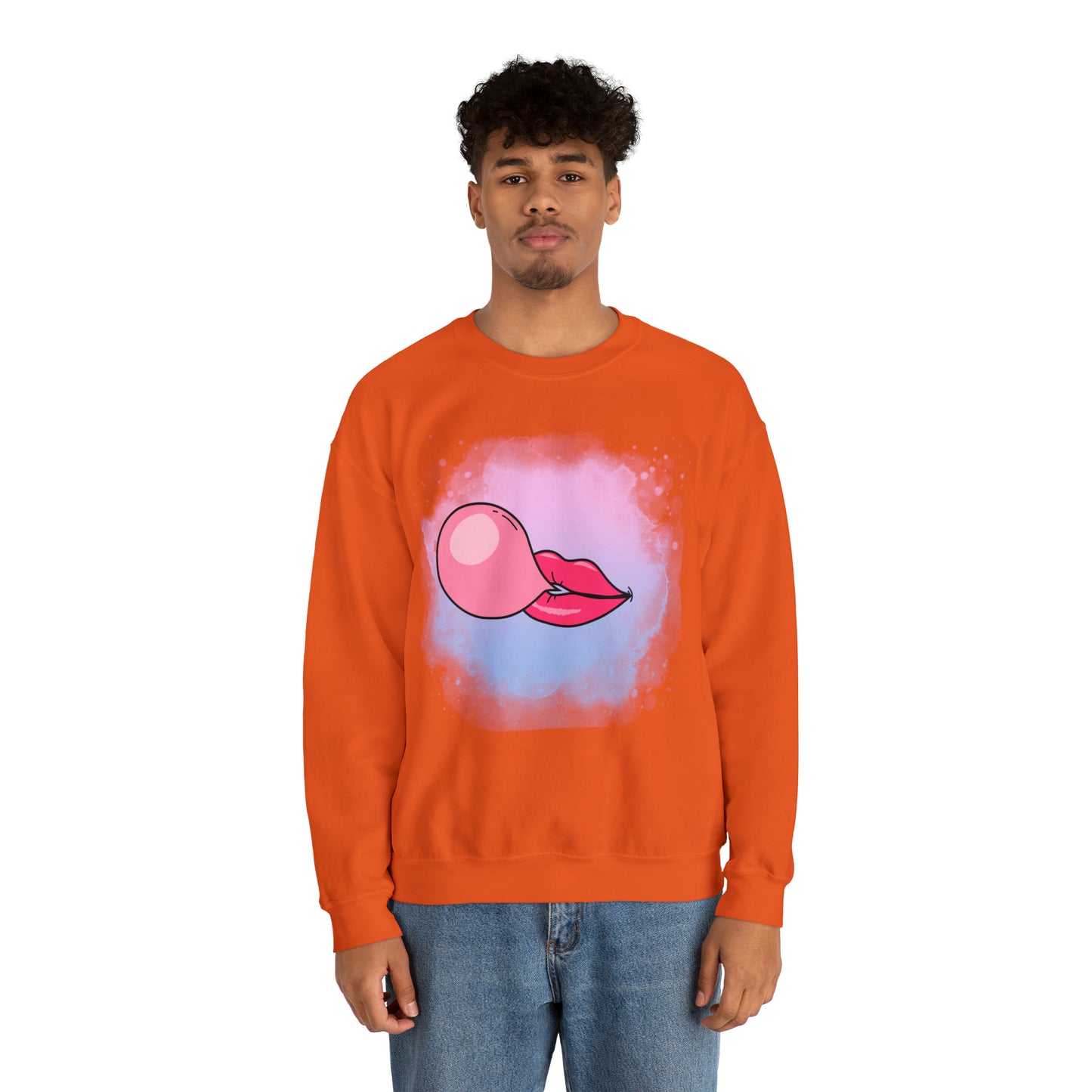 Bubble Gum kiss sweatshirt, Summer Bubblegum shirt, Birthday gift for her,Galantine travel sweatshirt,Unisex Heavy Blend Crewneck Sweatshirt