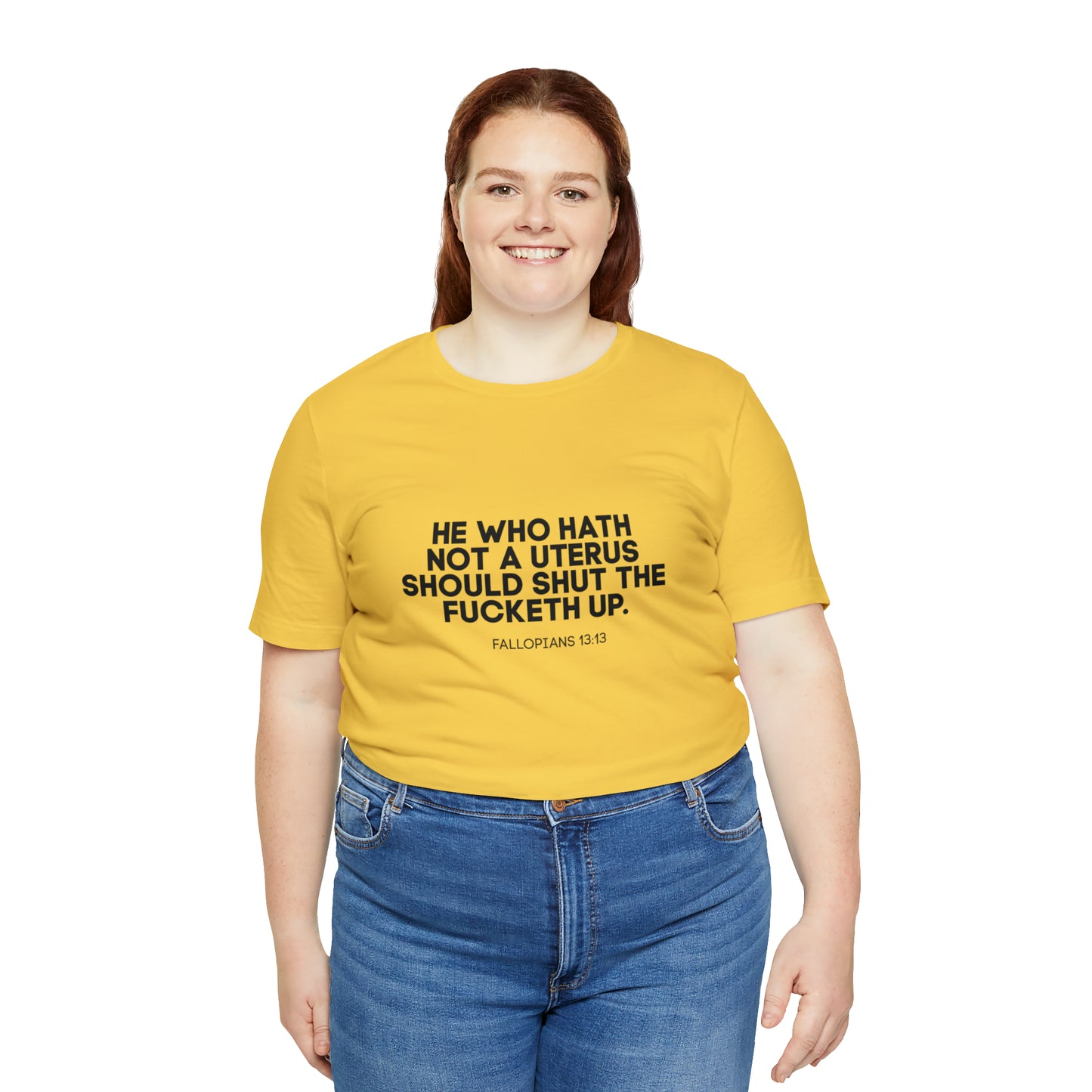 He who hath no uterus should shut the fucketh up shirt, Women's rights crop top, human rights, march shirt,Champion Women's Cropped T-Shirt