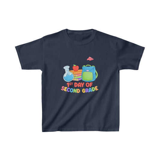 First day of school shirt Second grade shirt rolling into 2nd grade Kids Heavy Cotton™ Tee