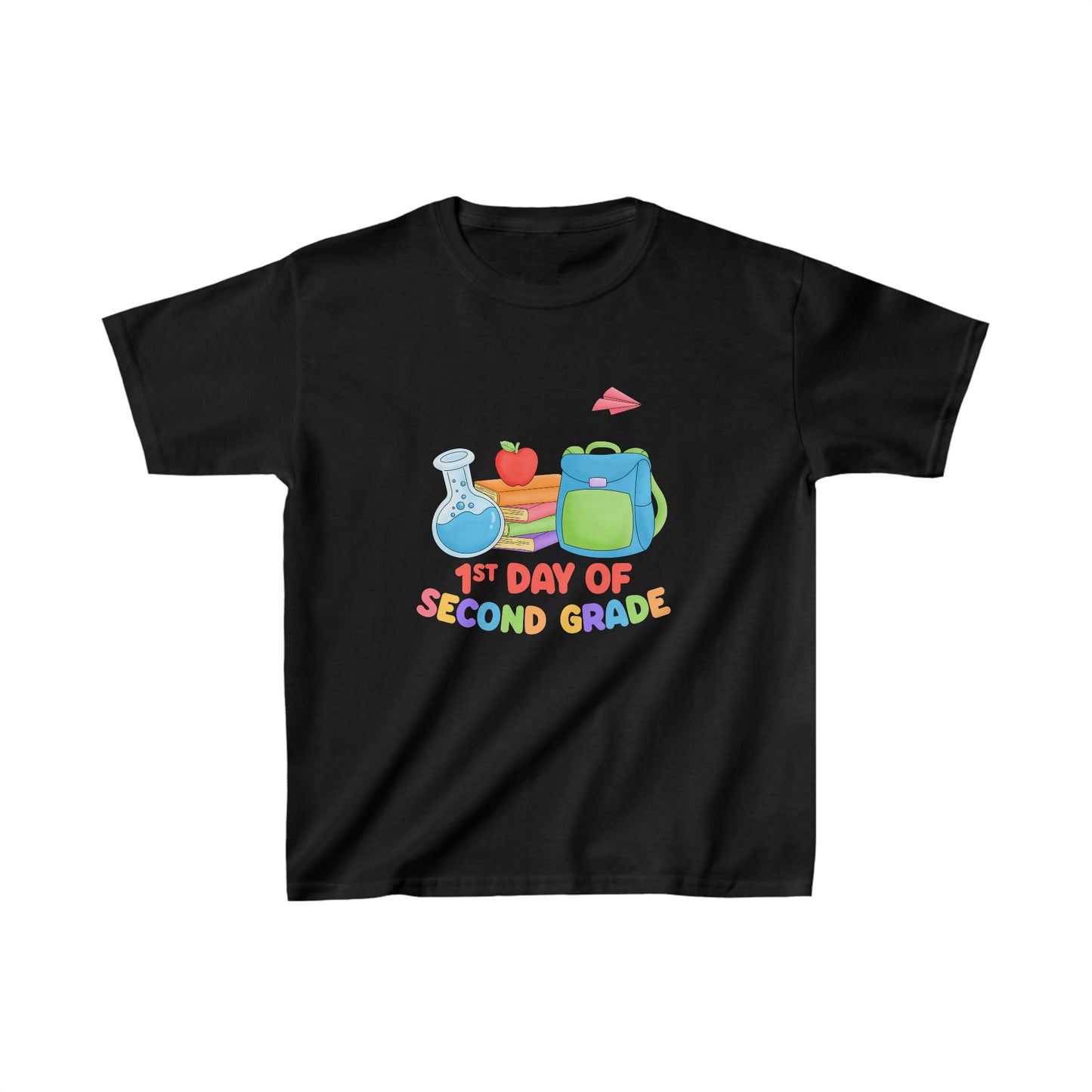First day of school shirt Second grade shirt rolling into 2nd grade Kids Heavy Cotton™ Tee