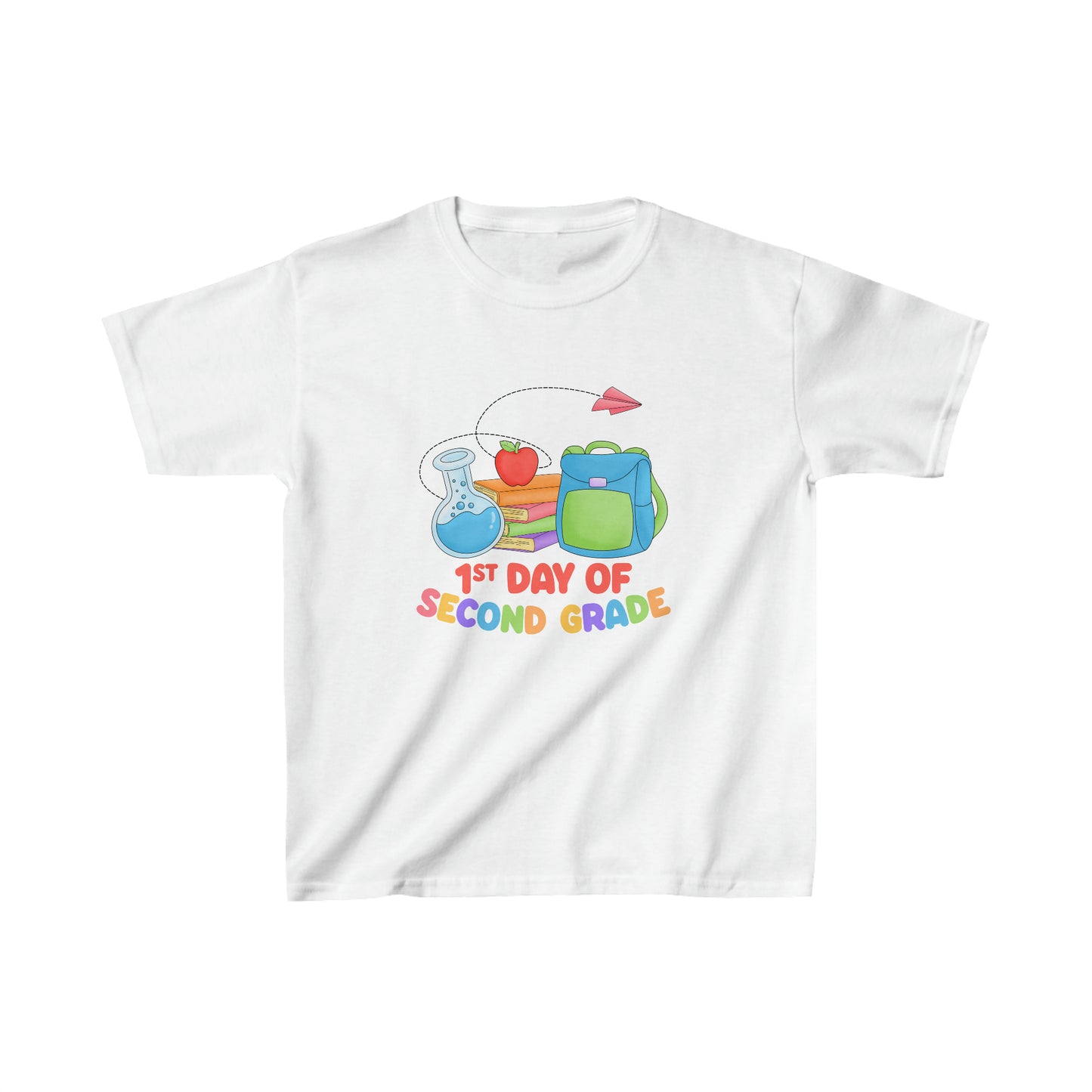First day of school shirt Second grade shirt rolling into 2nd grade Kids Heavy Cotton™ Tee