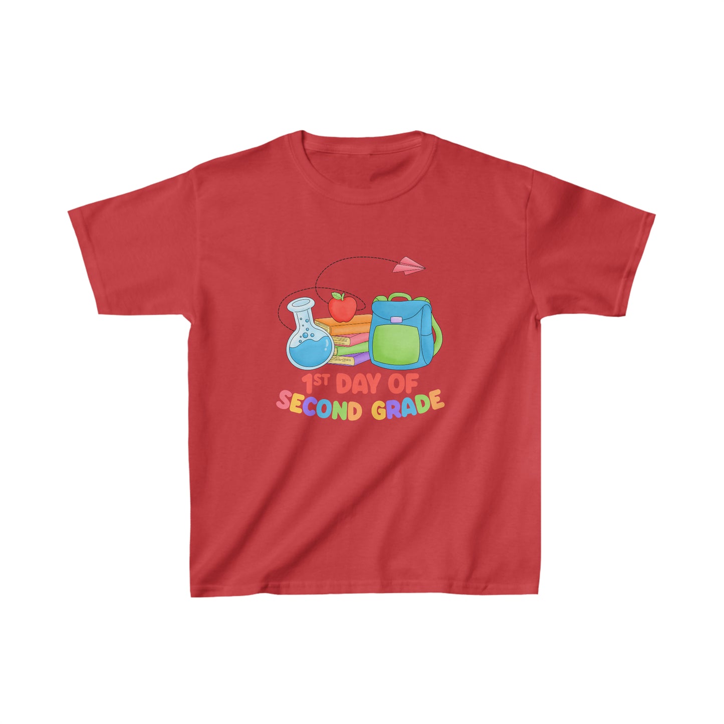 First day of school shirt Second grade shirt rolling into 2nd grade Kids Heavy Cotton™ Tee