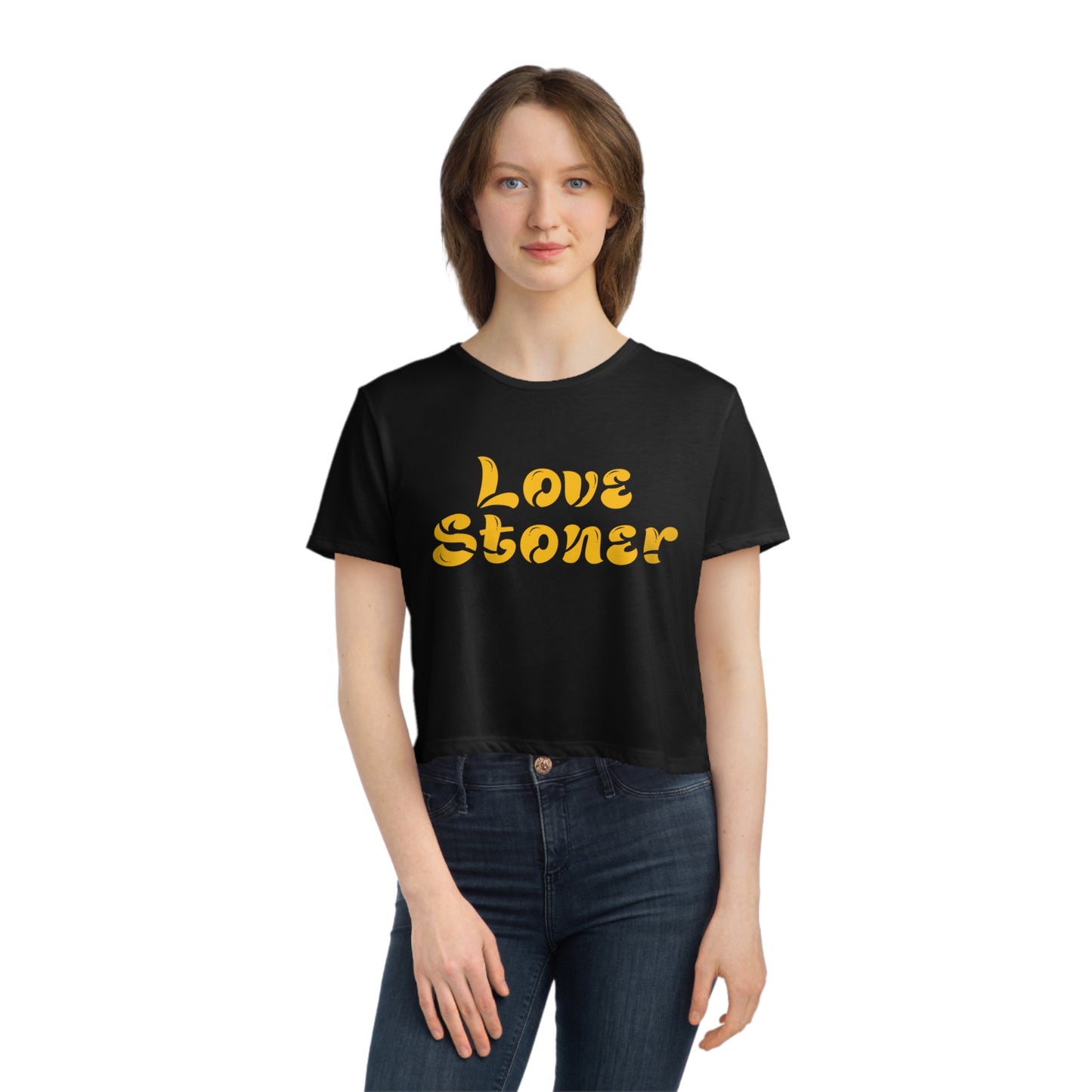 Love Stoner crop top Tshirt Gift for her Gift for him Festival shirt Crop top gift for her gift for him yoga crop top zen shirt Women's Tee