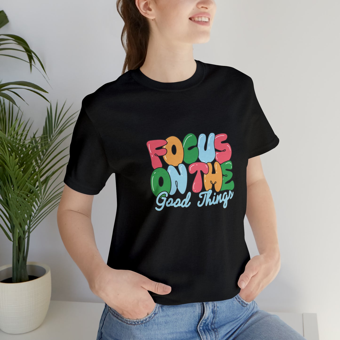 Focus on the good things shirt positive vibes shirt good vibes tee yogawear zen clothes bohemian top Women's Christmas gift for her for him