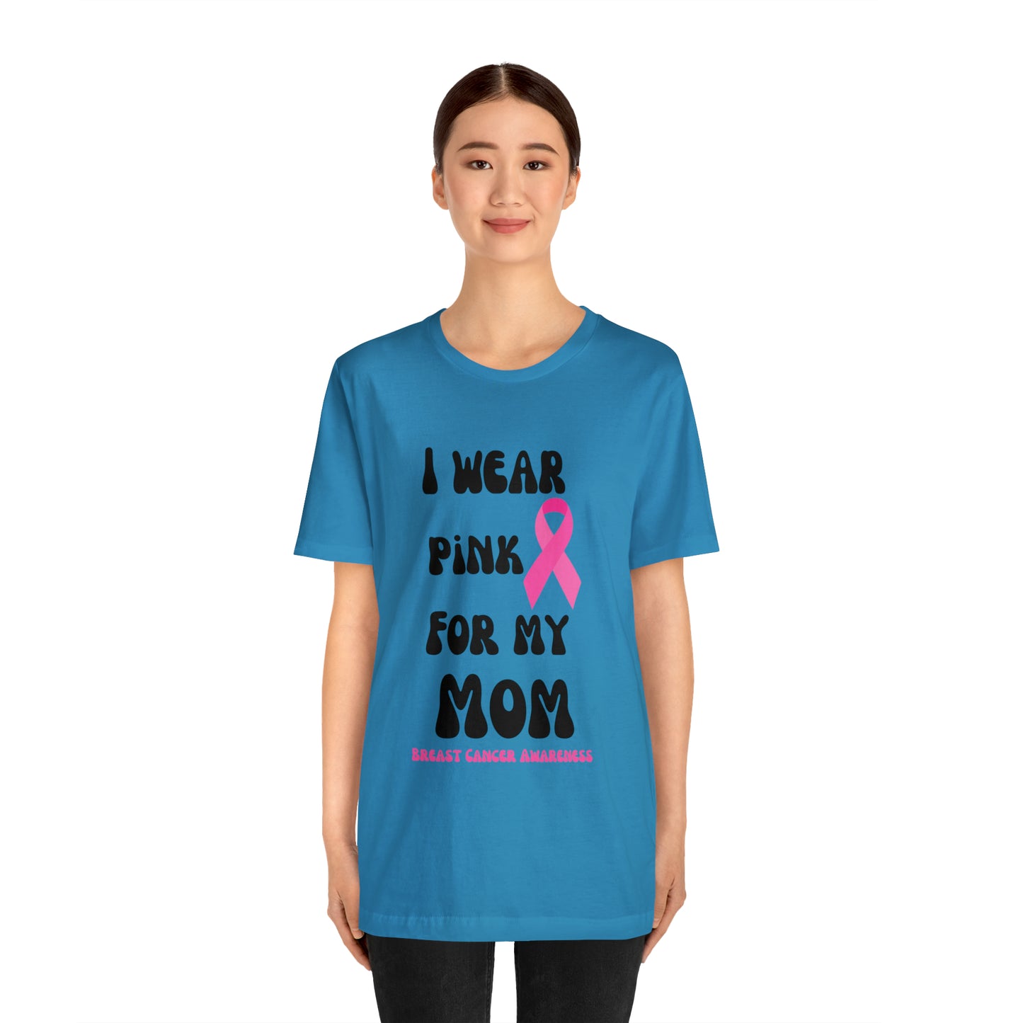 Breast cancer awareness shirt I wear pink tshirt for my mom shirt survivor Shirt October pink awareness Gift Christmas gift