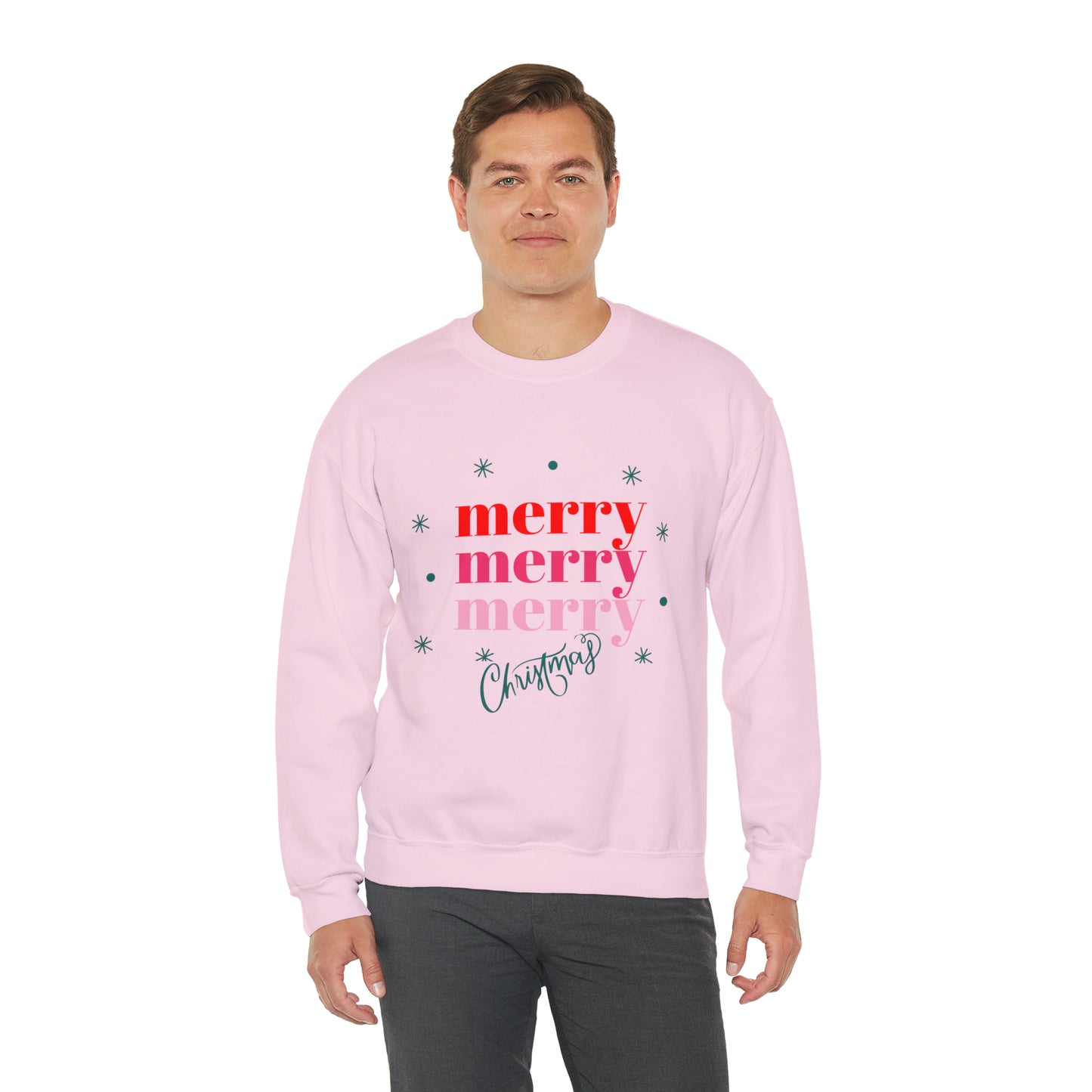 Festive AF sweater Pink Merry Bright Christmas Sweatshirt for Women Christmas Shirt Sweater Holiday Christmas gift for her gift for him