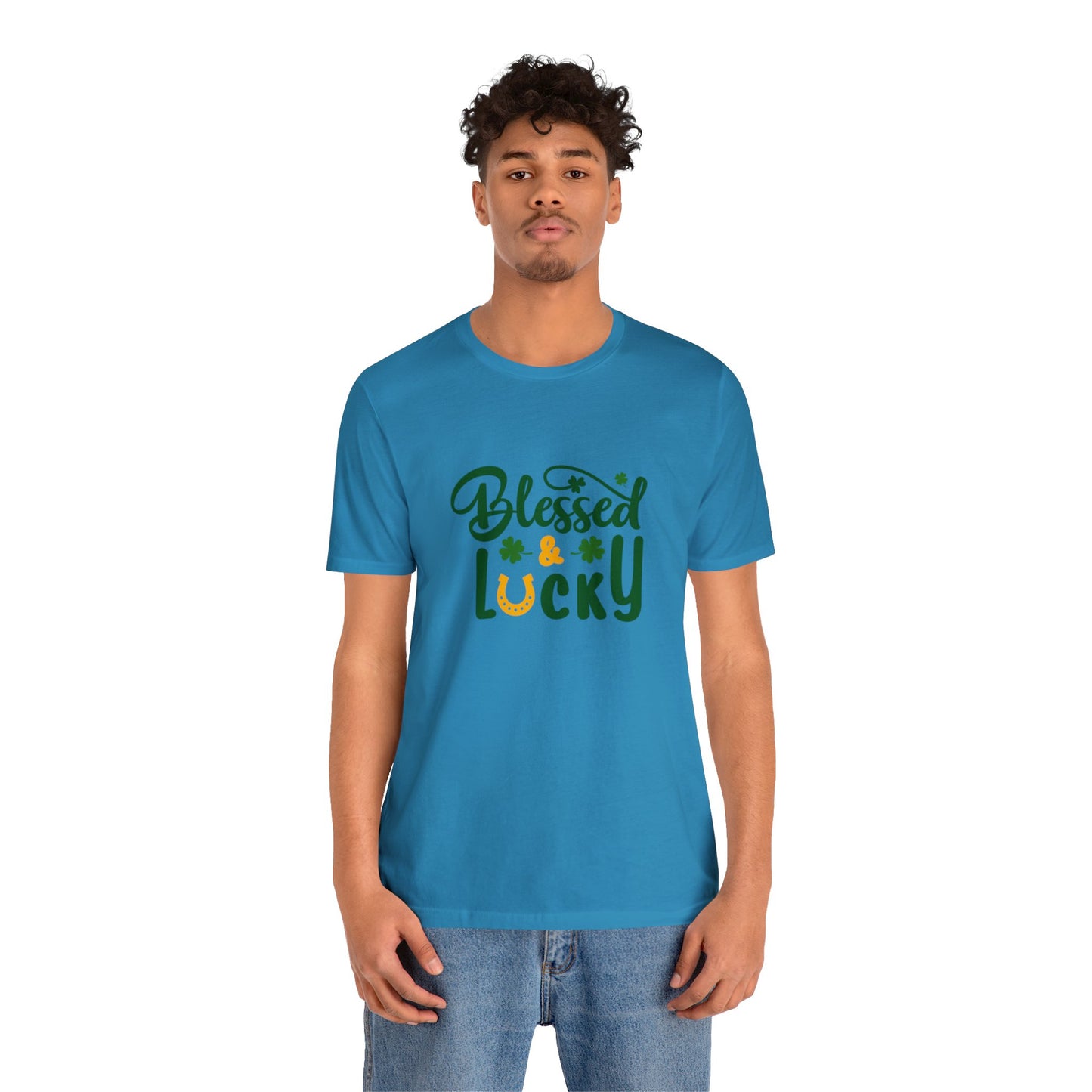St Patrick's Day shirt blessed and lucky shirt Irish leaf shirt Unisex Tee Retro Shirt T-Shirt best friend vacation shirt beach