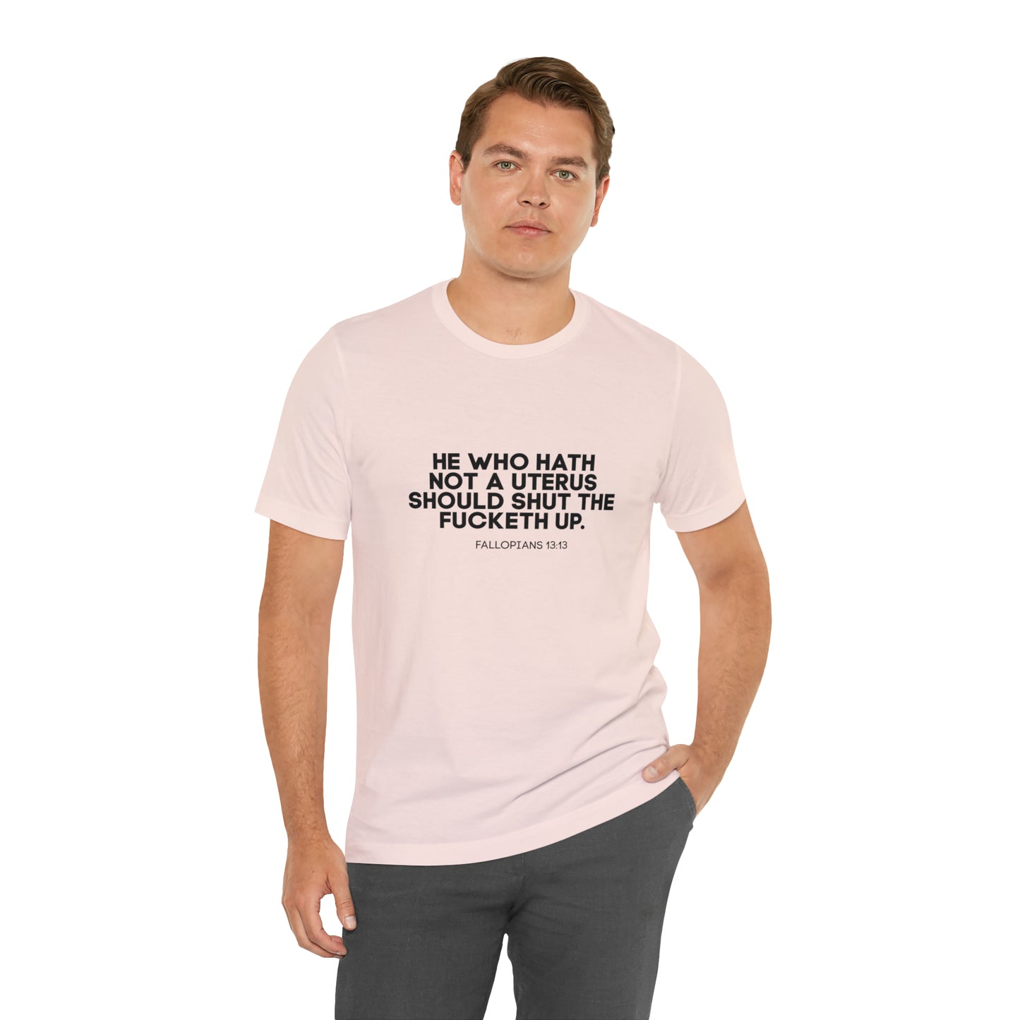 He who hath no uterus should shut the fucketh up shirt, Women's rights crop top, human rights, march shirt,Champion Women's Cropped T-Shirt