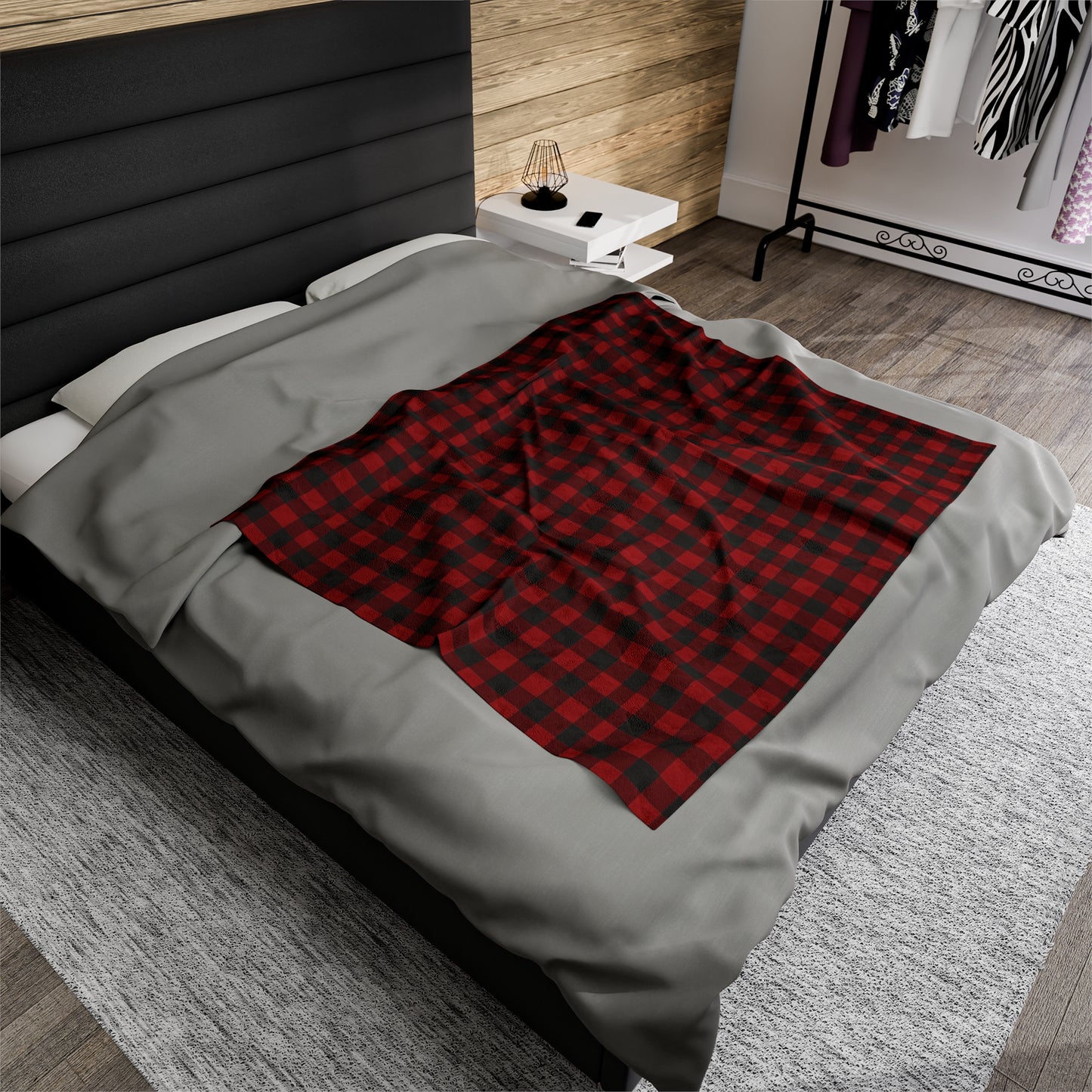 Plaid Christmas Blanket holiday blanket christmas movie watching blanket Merry christmas  blanket Velveteen Plush Blanket