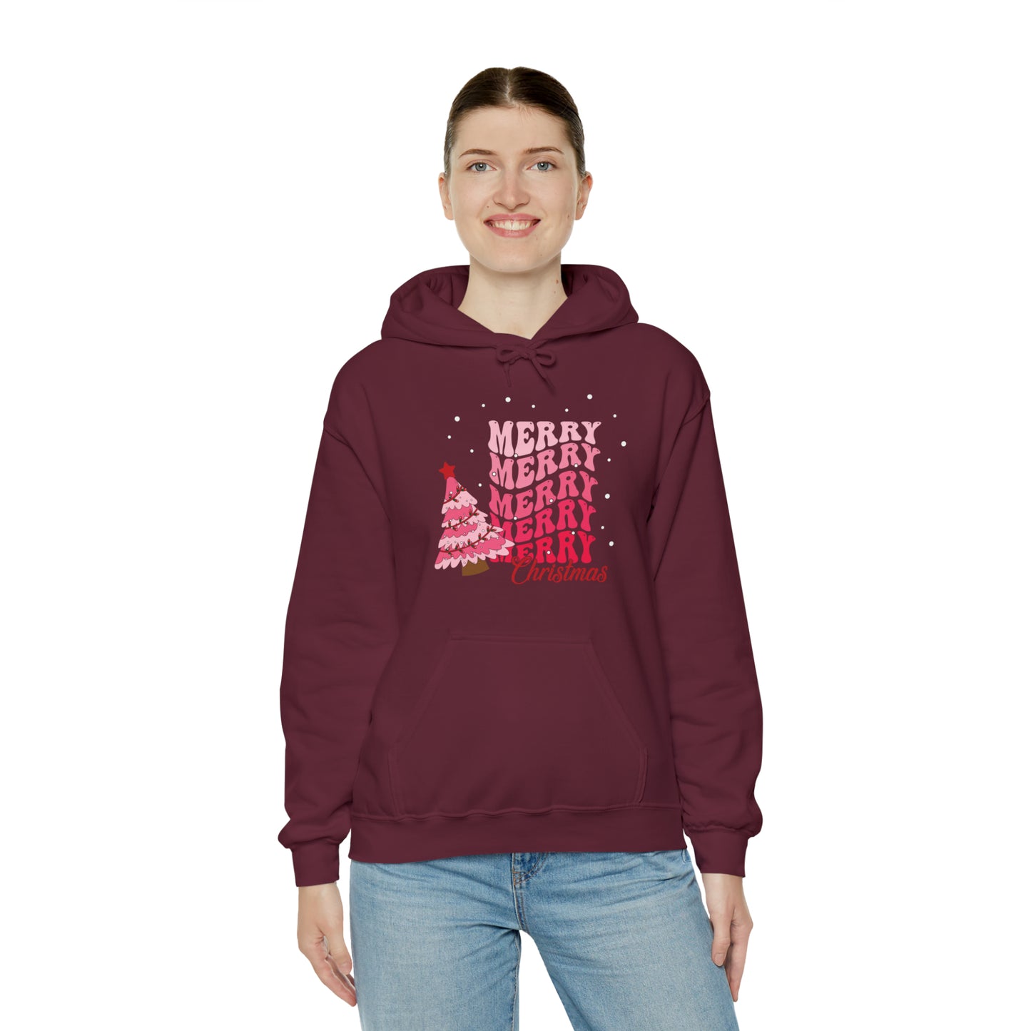 Festive AF hoodie blue Merry Bright Christmas Sweatshirt for Women Men Christmas Sweater Holiday Christmas gift for her gift for him