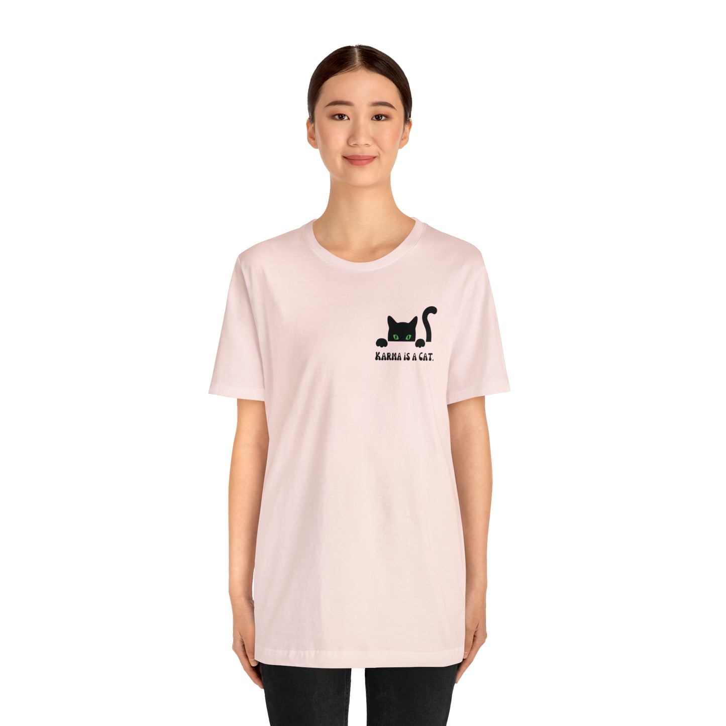 Karma is a cat shirt Cat lover tshirt book lover shirt Taylor witchy cat Shirt Halloween Cat Gift for Cat Lover Gift for Cat Mom Gift