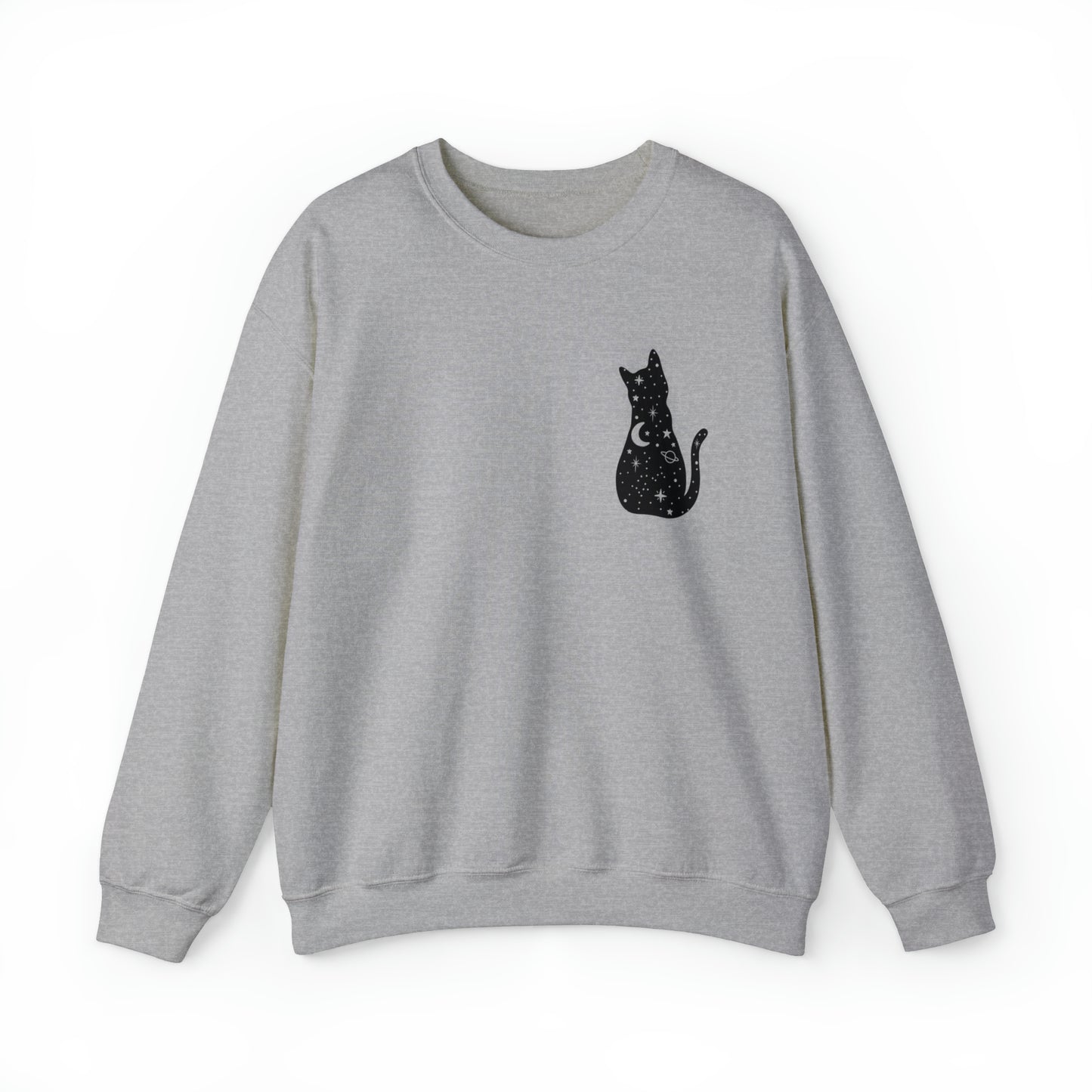 Halloween Sweatshirt Black Cat Shirt Halloween Sweater Halloween Cat Sweatshirt Gift for Cat Lover Gift Black Cat Gift for Cat Mom Gift Moon