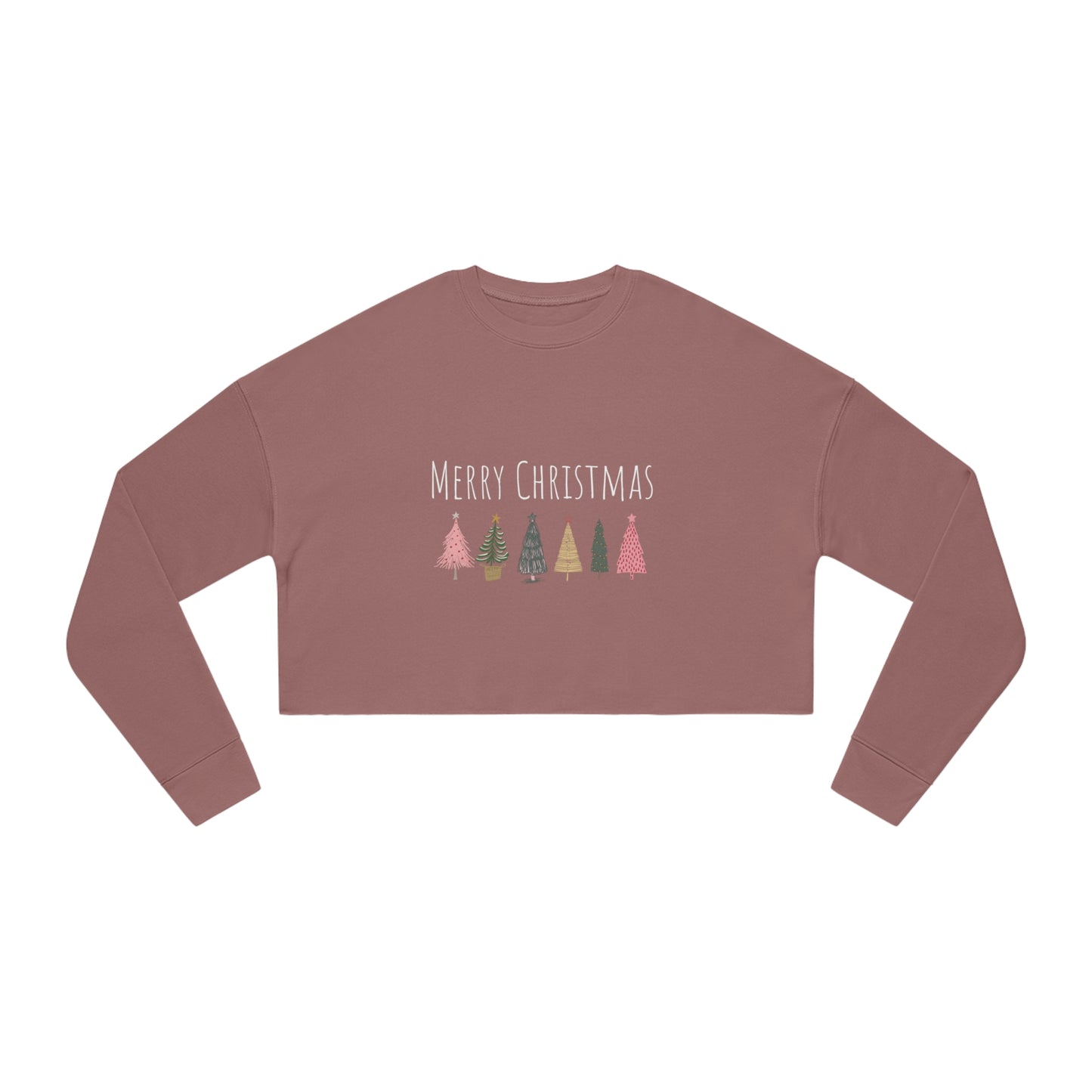 Merry Christmas sweater Women's Cropped Sweatshirt Christmas gift for her gift for wife