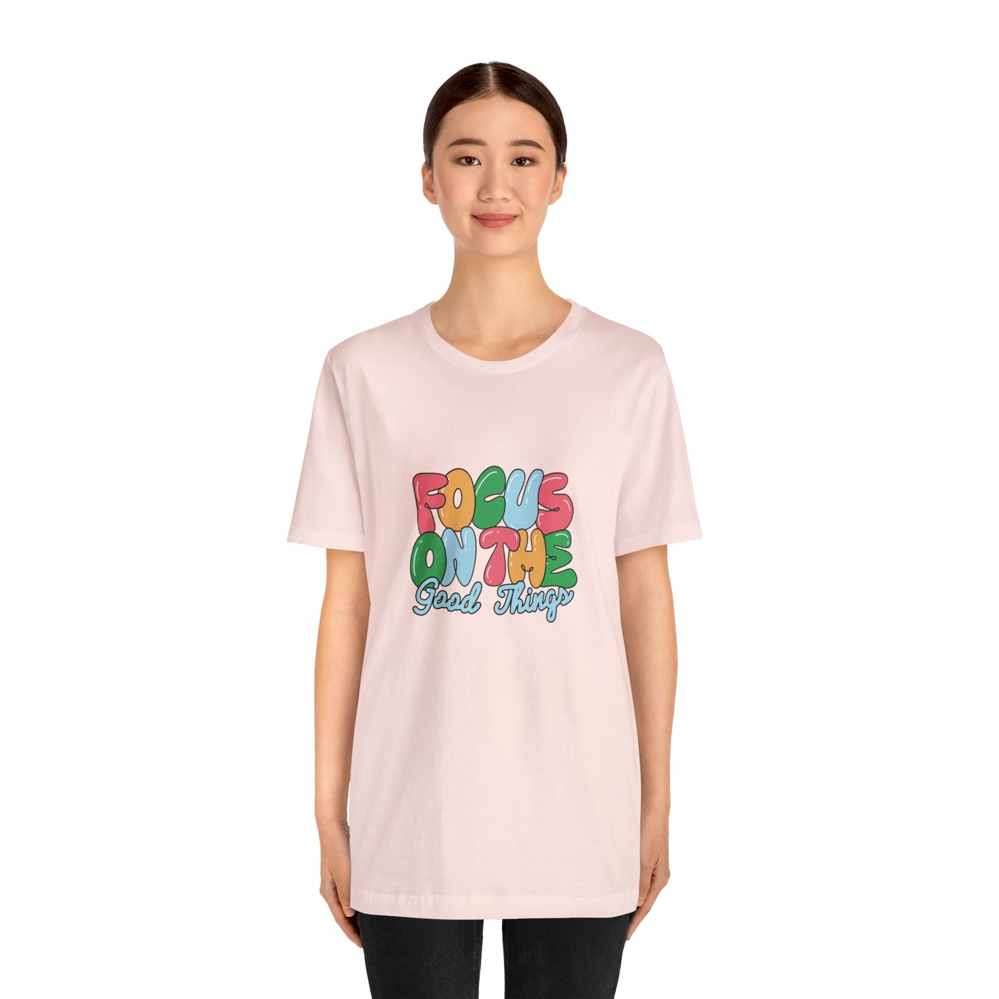 Focus on the good things shirt positive vibes shirt good vibes tee yogawear zen clothes bohemian top Women's Christmas gift for her for him