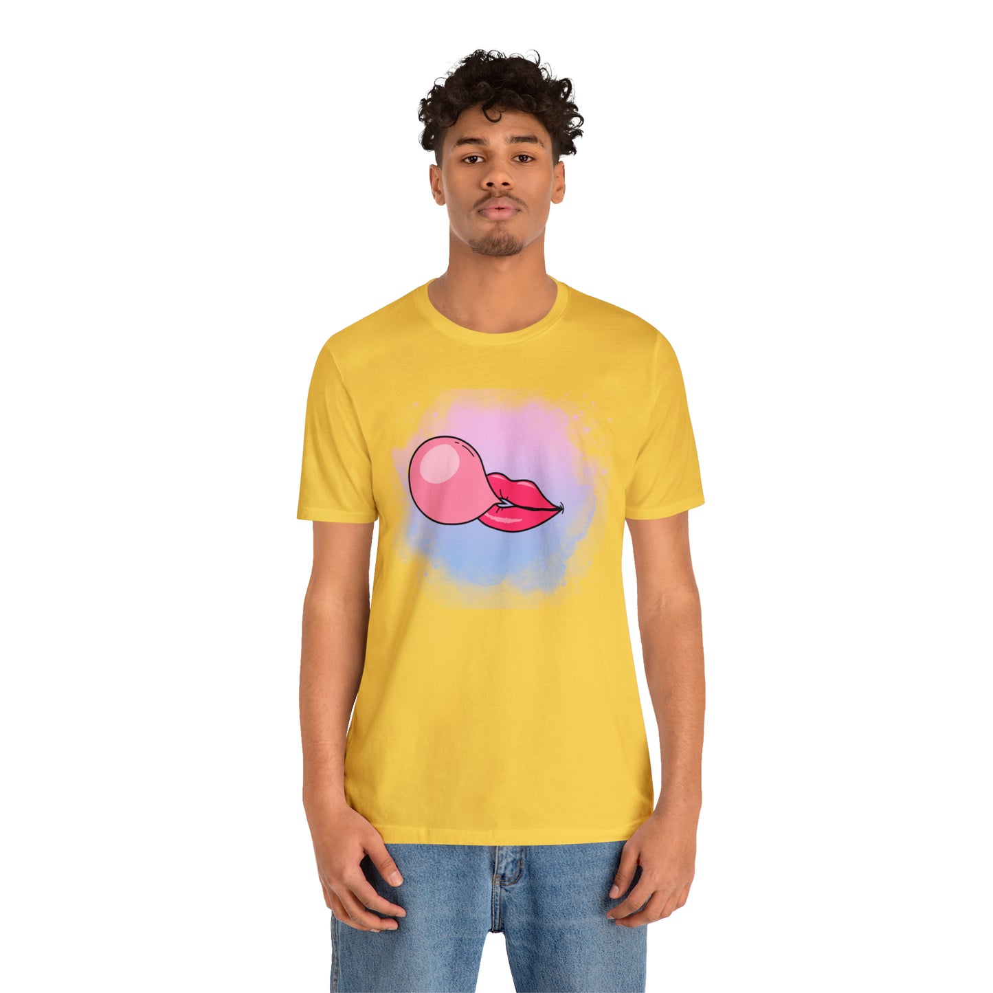 Bubble gum kiss shirt, Pink Gum Shirt, Galantine gift travel shirt, best friend trip, girls vacation trip, Unisex Jersey Short Sleeve Tee