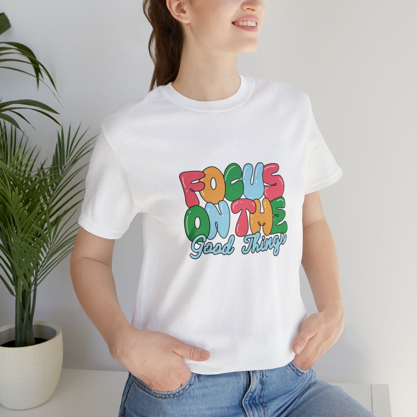 Focus on the good things shirt positive vibes shirt good vibes tee yogawear zen clothes bohemian top Women's Christmas gift for her for him